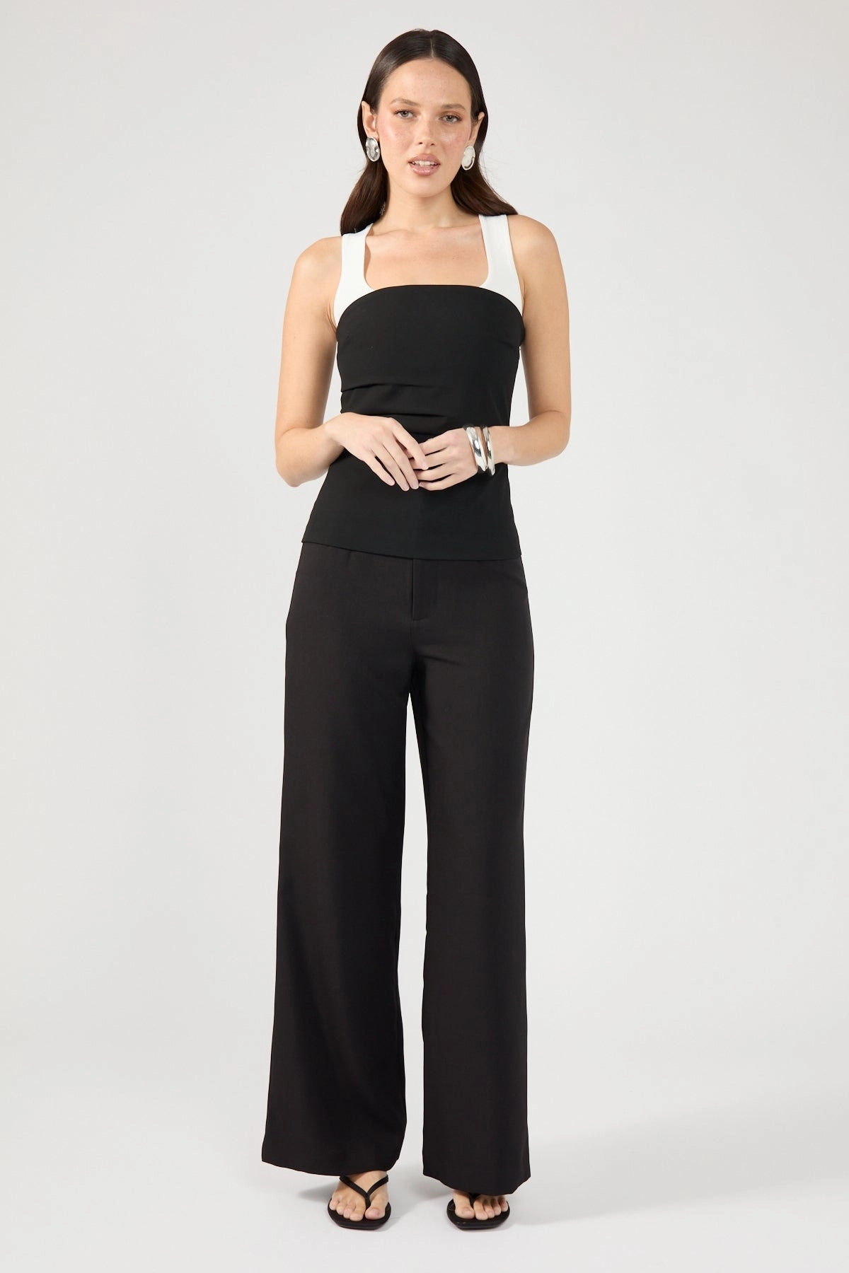 Effortless Look Body Shape Perfect Stranger Raye High Waist Tailored Pant Black