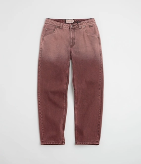 Dime Classic Relaxed Jeans - Dipped Sandblasted Burgundy Layered Comfort