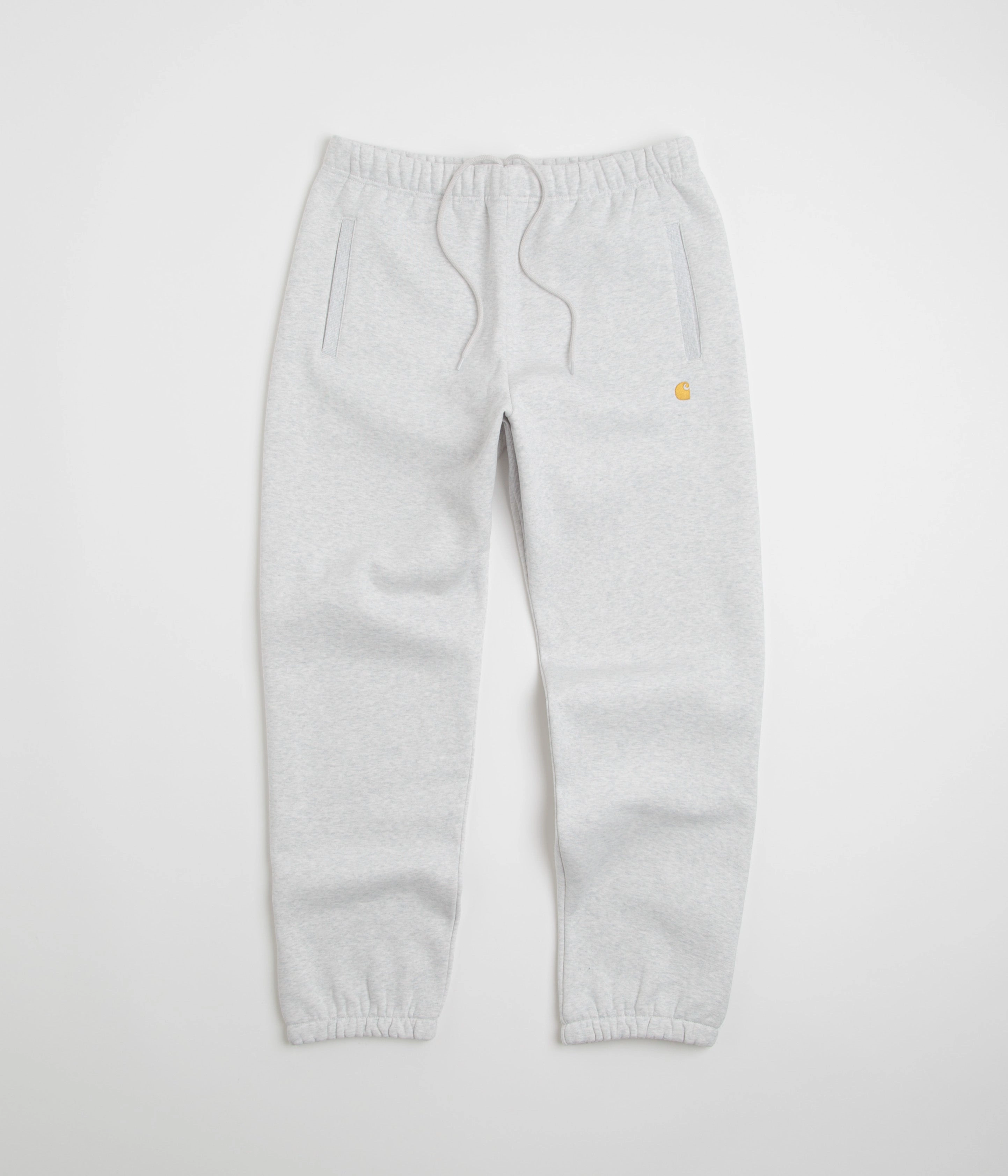 Carhartt Chase Sweatpants - Ash Heather / Gold RipstopFabric
