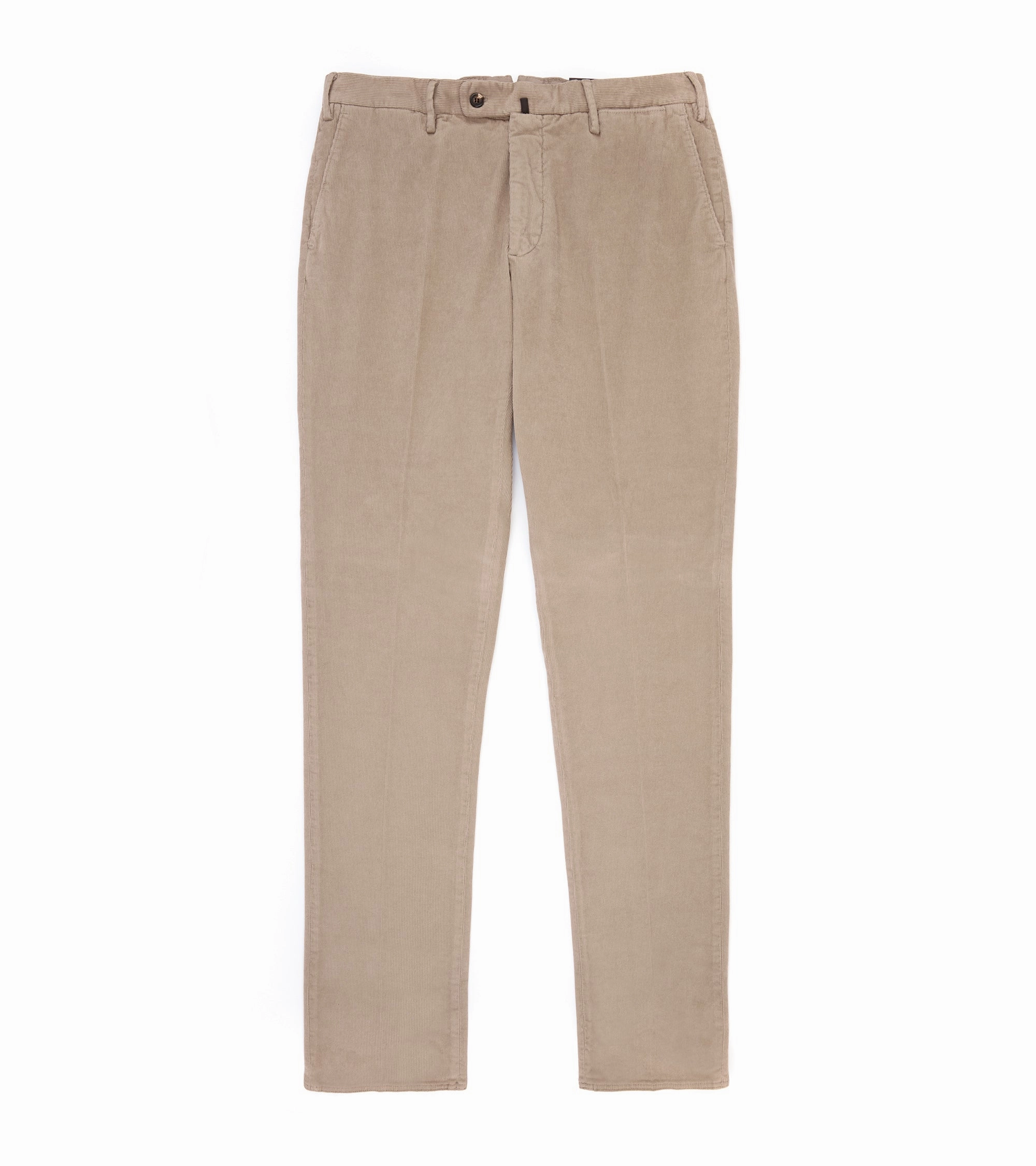 Incotex Regular Overdyed Cotton Corduroy Trousers: Mushroom Smart Design Ventilated Mesh Lining