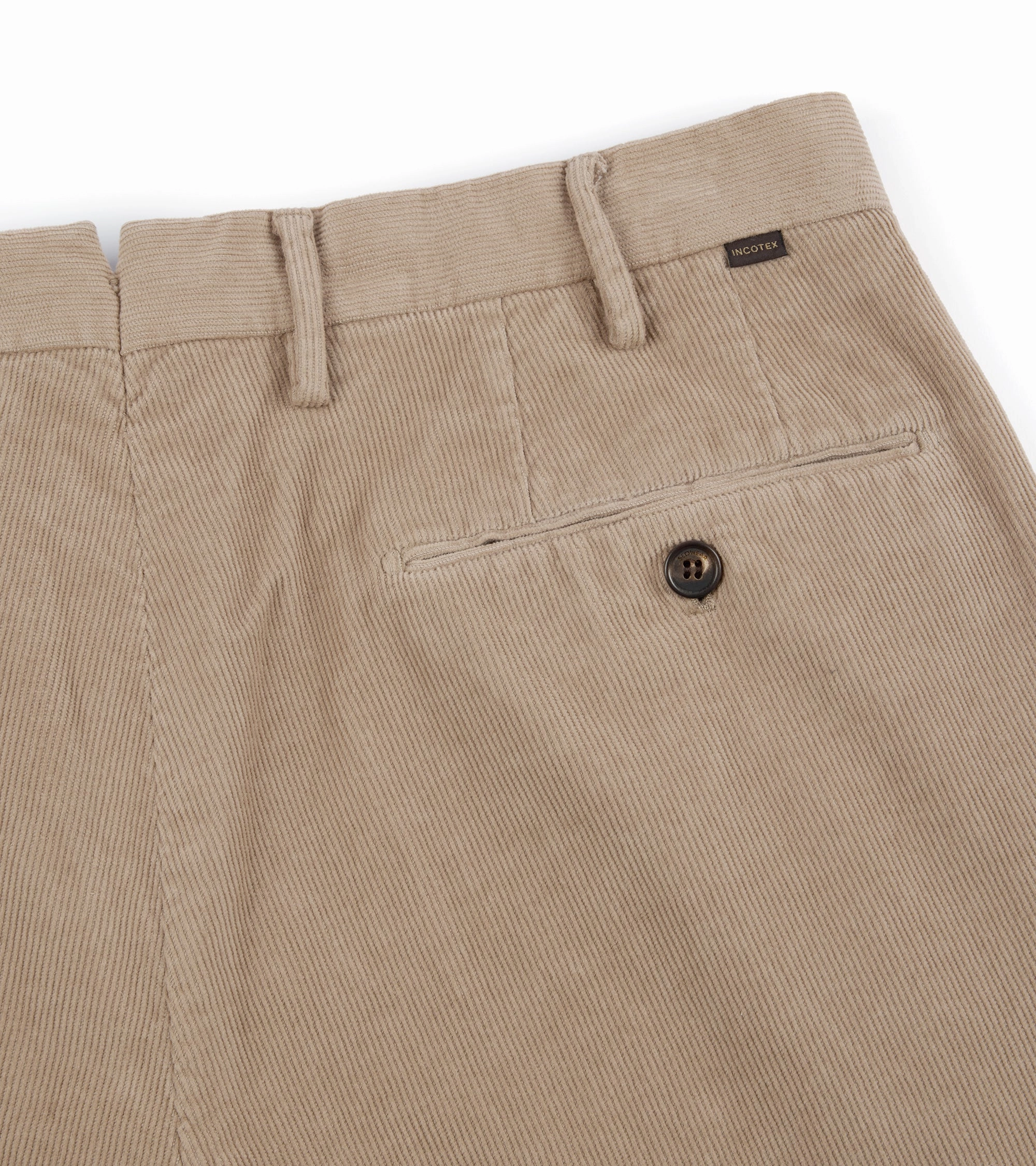 On The Go ArticulatedJoints Incotex Regular Overdyed Cotton Corduroy Trousers: Mushroom