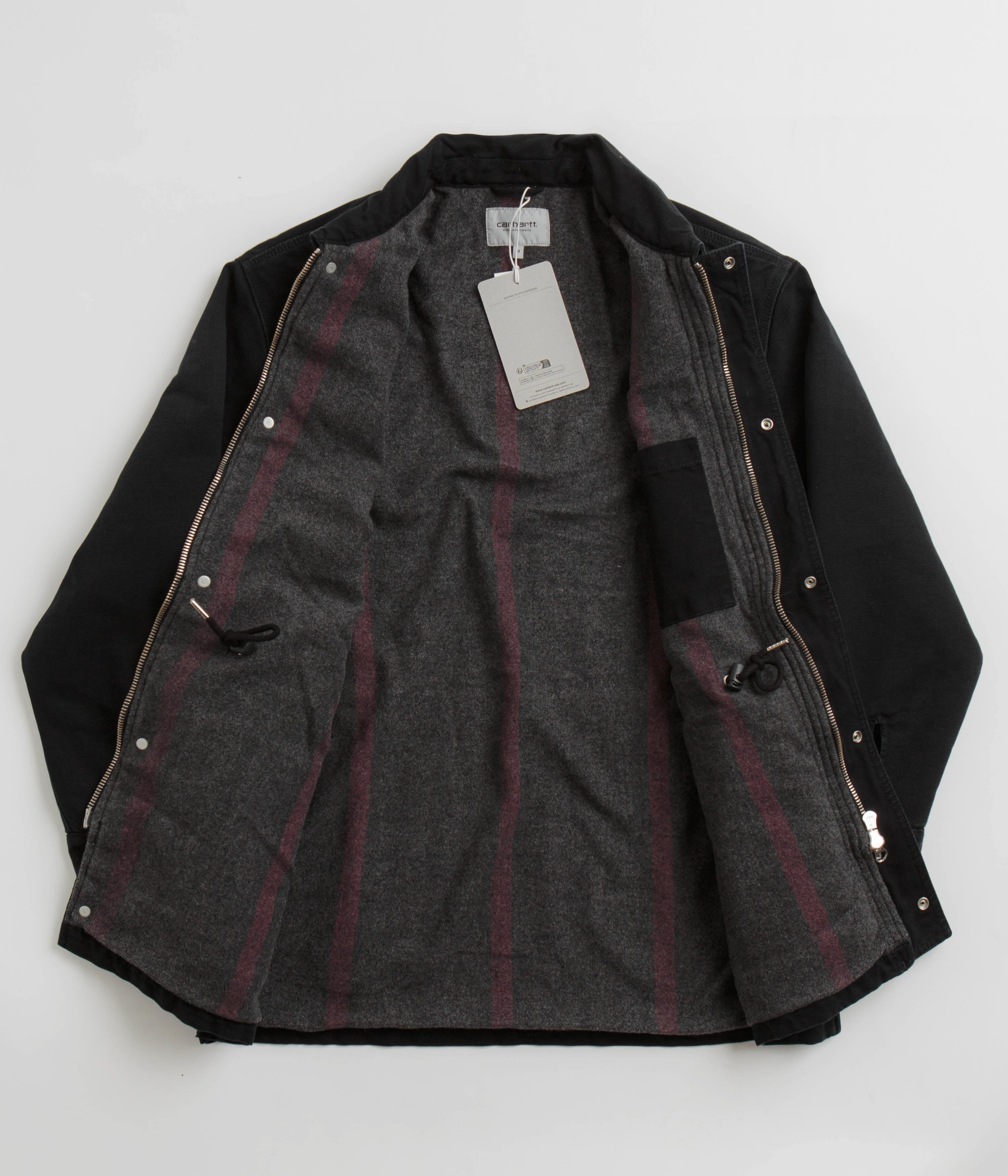 Carhartt OG Santa Fe Coat - Black / Black Stone Soft Lined Interior Lightweight Packability