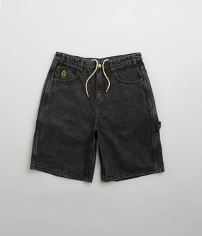 Butter Goods Weathergear Denim Shorts - Faded Black Eco Friendly Dye Process Anti Chafe Seamless