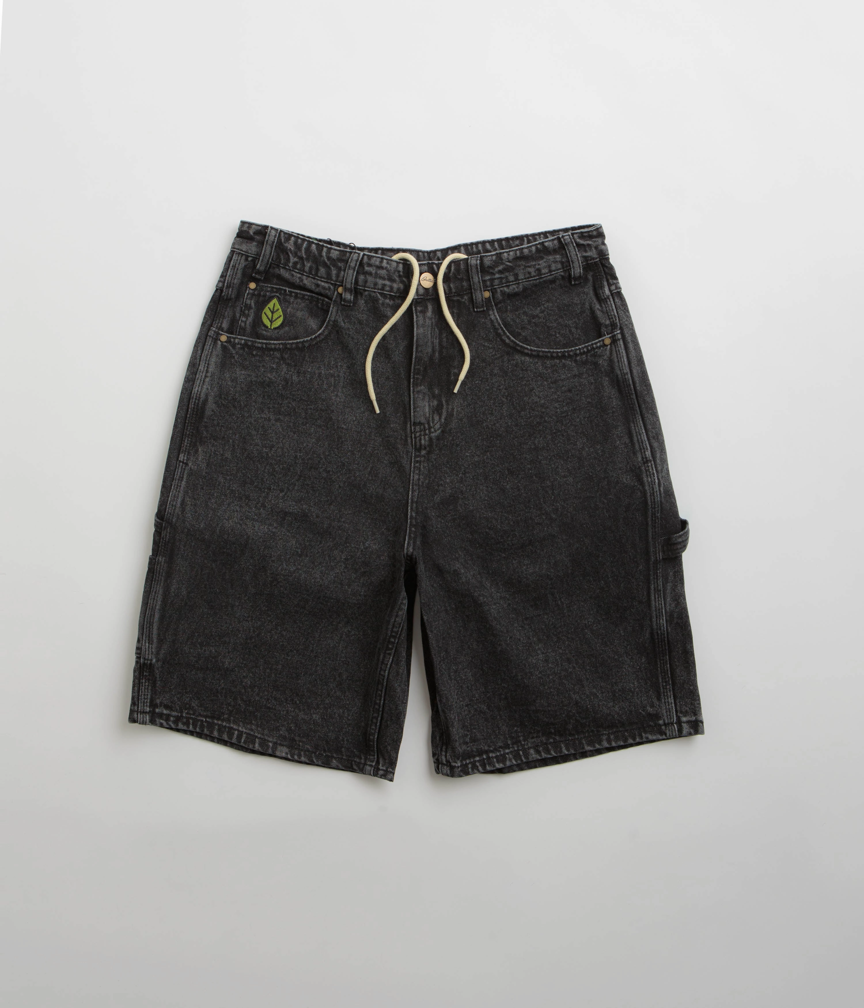 Butter Goods Weathergear Denim Shorts - Faded Black Eco Friendly Dye Process Anti Chafe Seamless