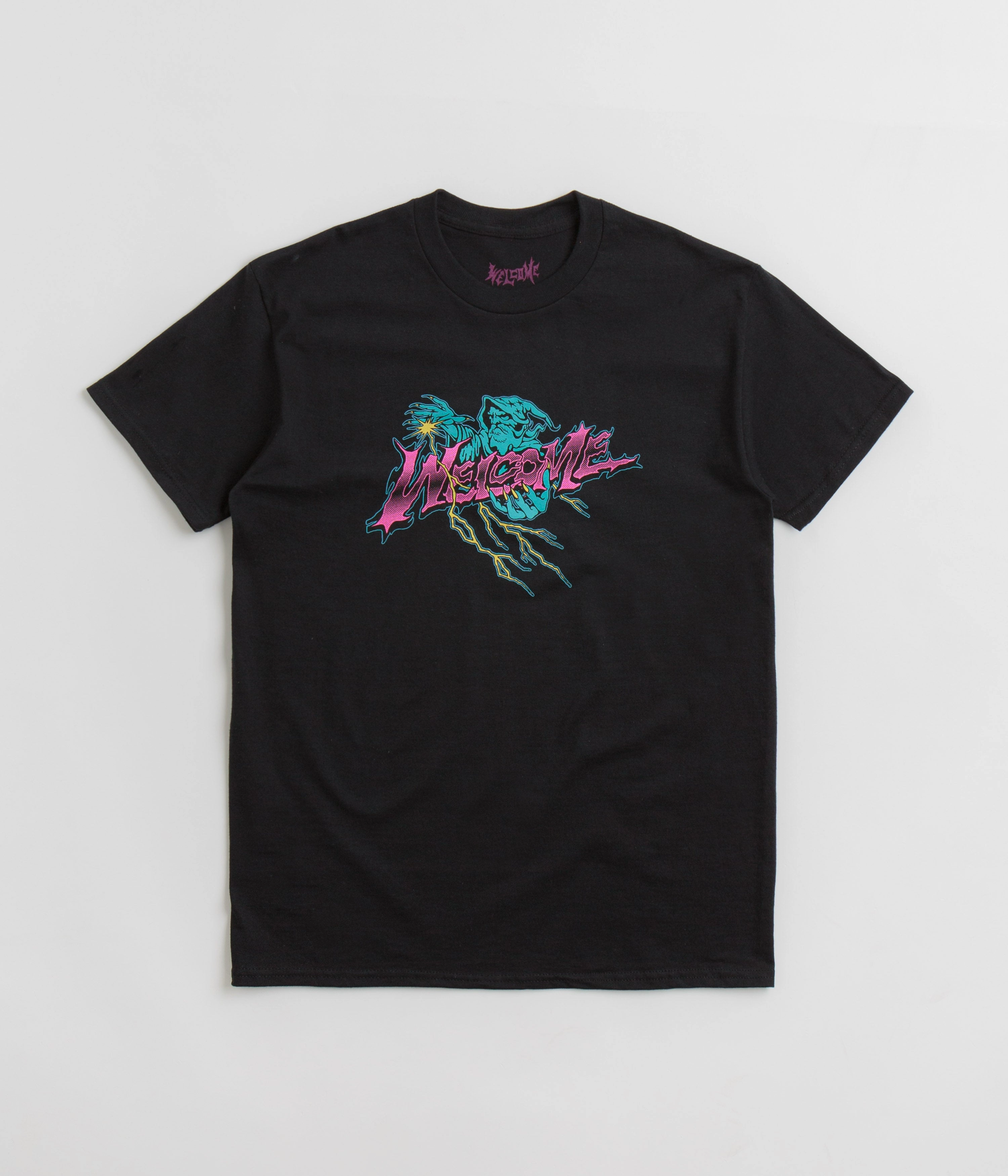 Pastel color Welcome Magnetic T-Shirt - Black
