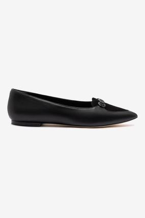 Light Step Footwear Relaxed Footwear Audrey Flat In Black Leather