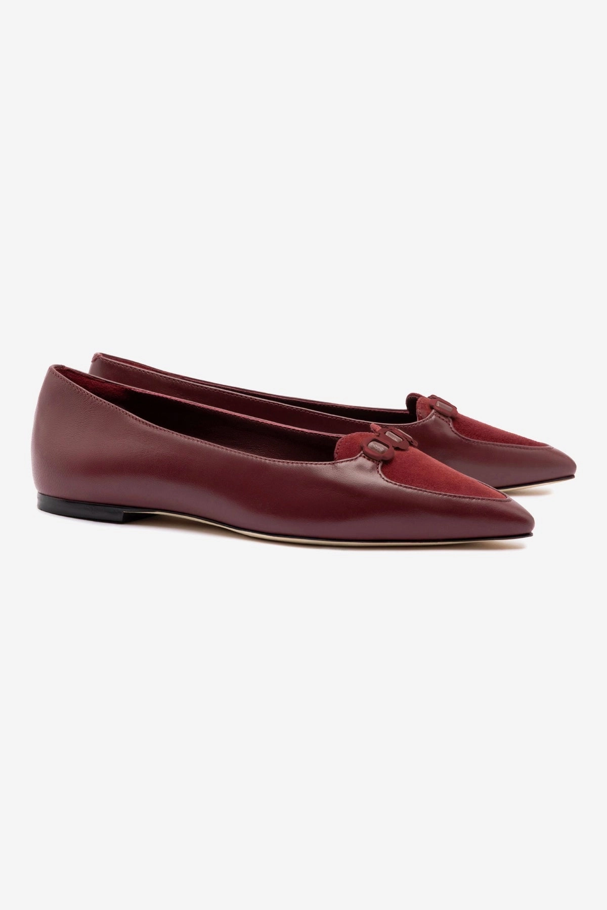 Bloom Mood Audrey Flat In Burgundy Leather