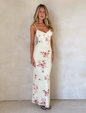 Mood Casual JULIANNA DRESS - YELLOW : MACRO FLORAL : POP FLORAL