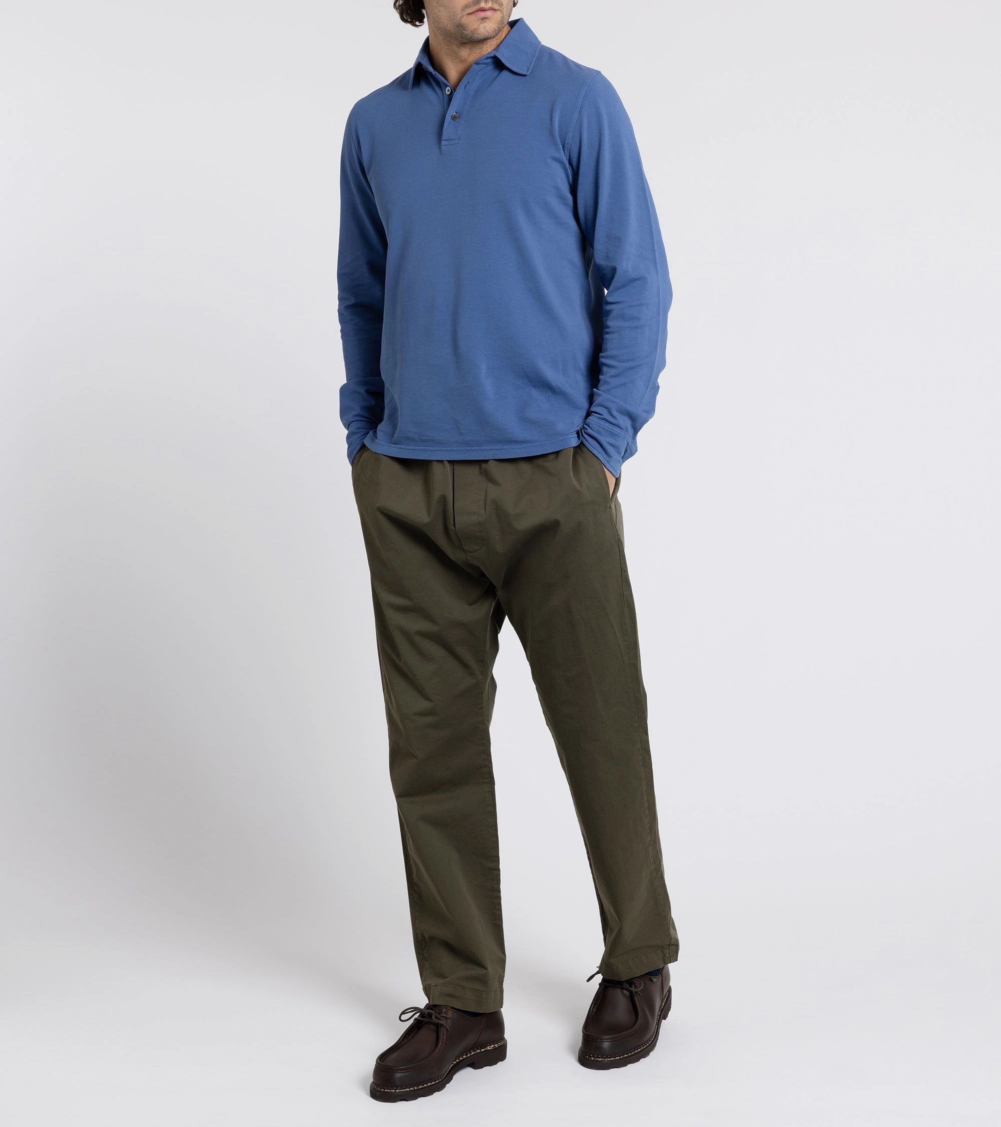 Versatile Comfort ReinforcedStitching Barena Bativoga Trevo Cotton Twill Trousers: Army