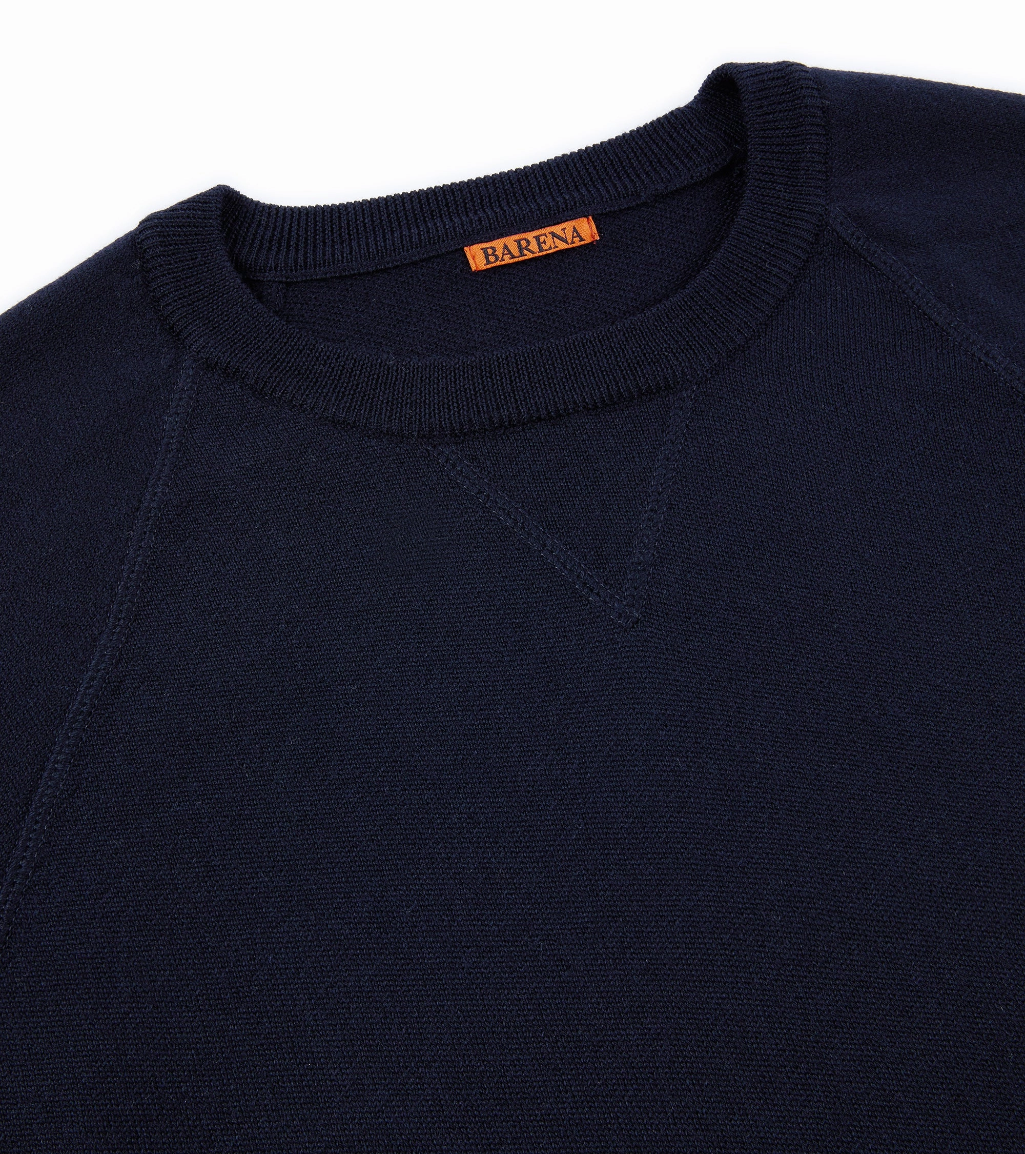 Barena Griego Basilio Merino Knit Sweatshirt: Navy Comfy Look Snuggly Knitwear