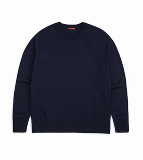 Barena Griego Basilio Merino Knit Sweatshirt: Navy Soft Knitwear Durable Fabric