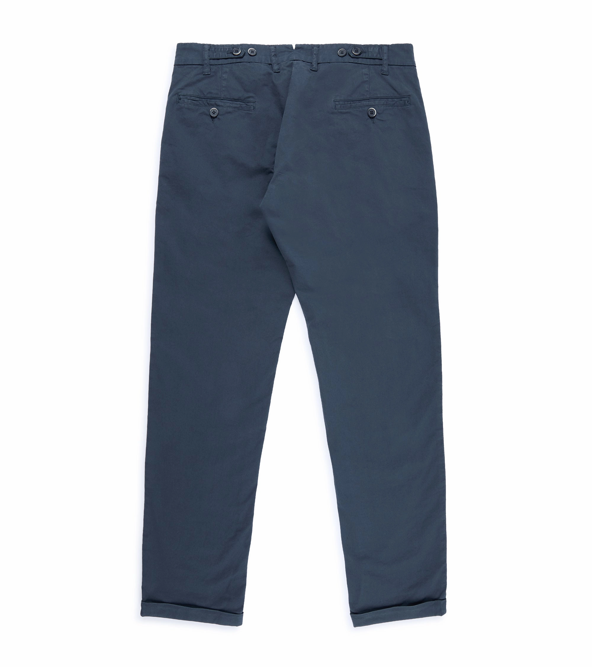 Stain Resistant soft fit Barena Rampin Trevo Cotton Twill Trousers: Navy