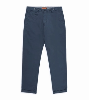 Barena Rampin Trevo Cotton Twill Trousers: Navy Mesh Comfort Fit For Movement
