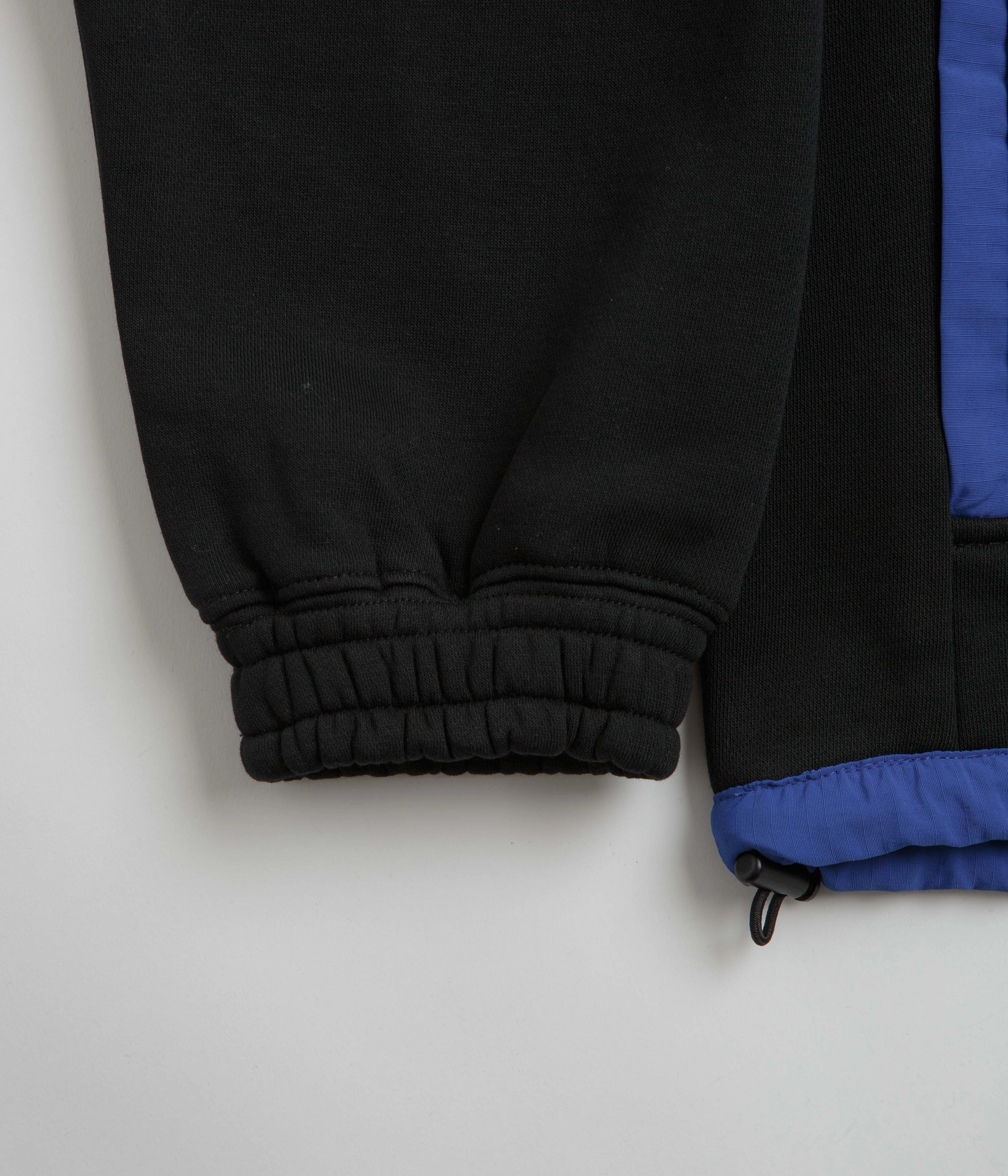 Soft and Elegant Pasteelo Contrast 1/4 Zip Sweatshirt - Black / Royal