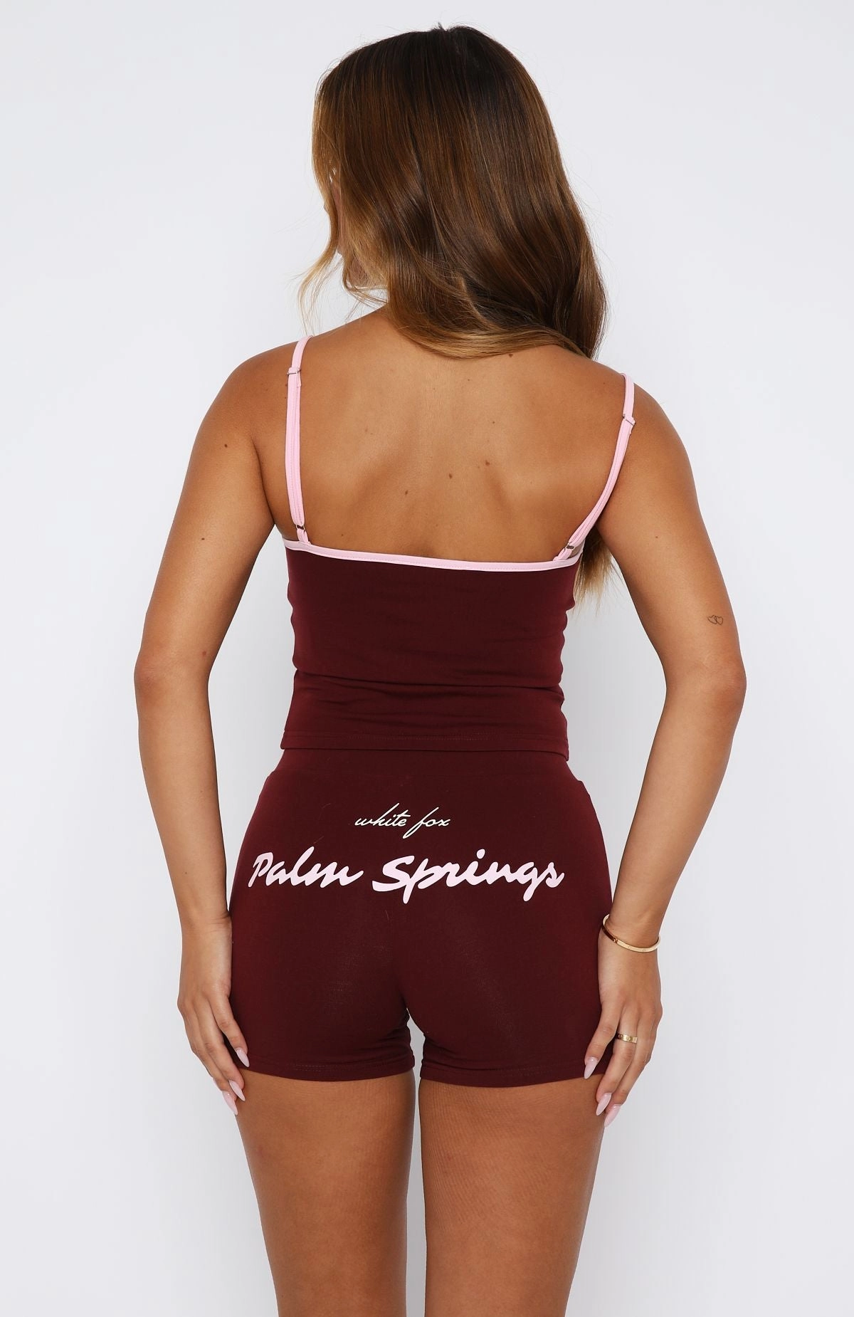 Palm Springs Edition Bike Shorts Burgundy Stylish Design