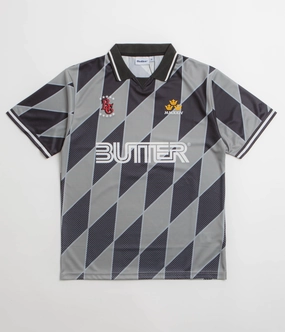 Butter Goods Football Jersey - Grey / Black UltraLightweight