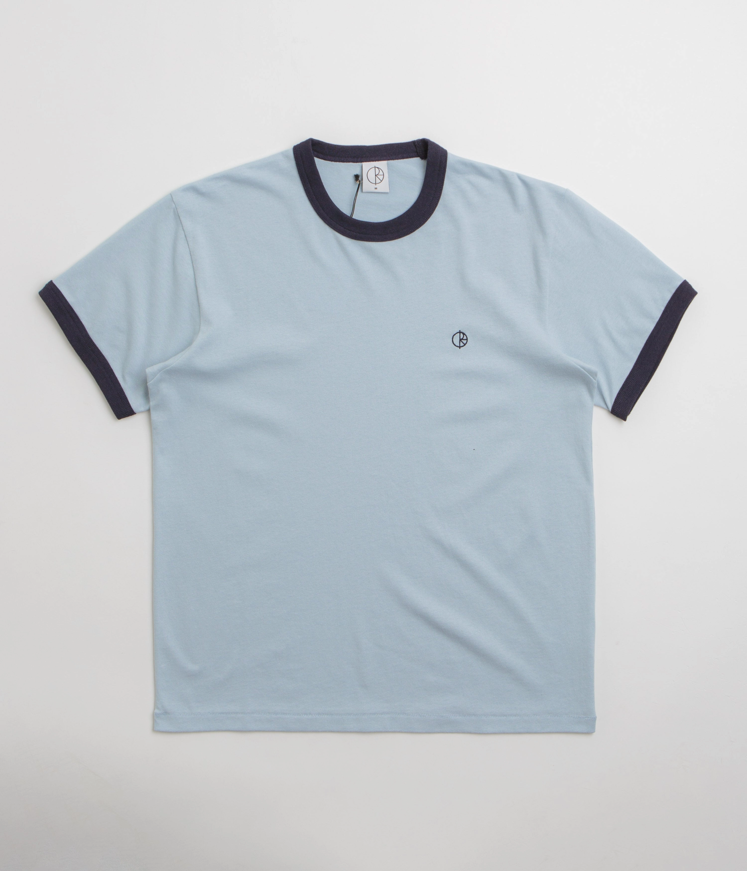 Polar Ringer T-Shirt - Light Blue / Navy Leather combination Chilly Wear