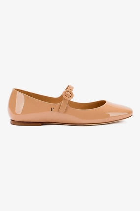 Romance Walk Blair Ballet Flat In Tan Patent Leather