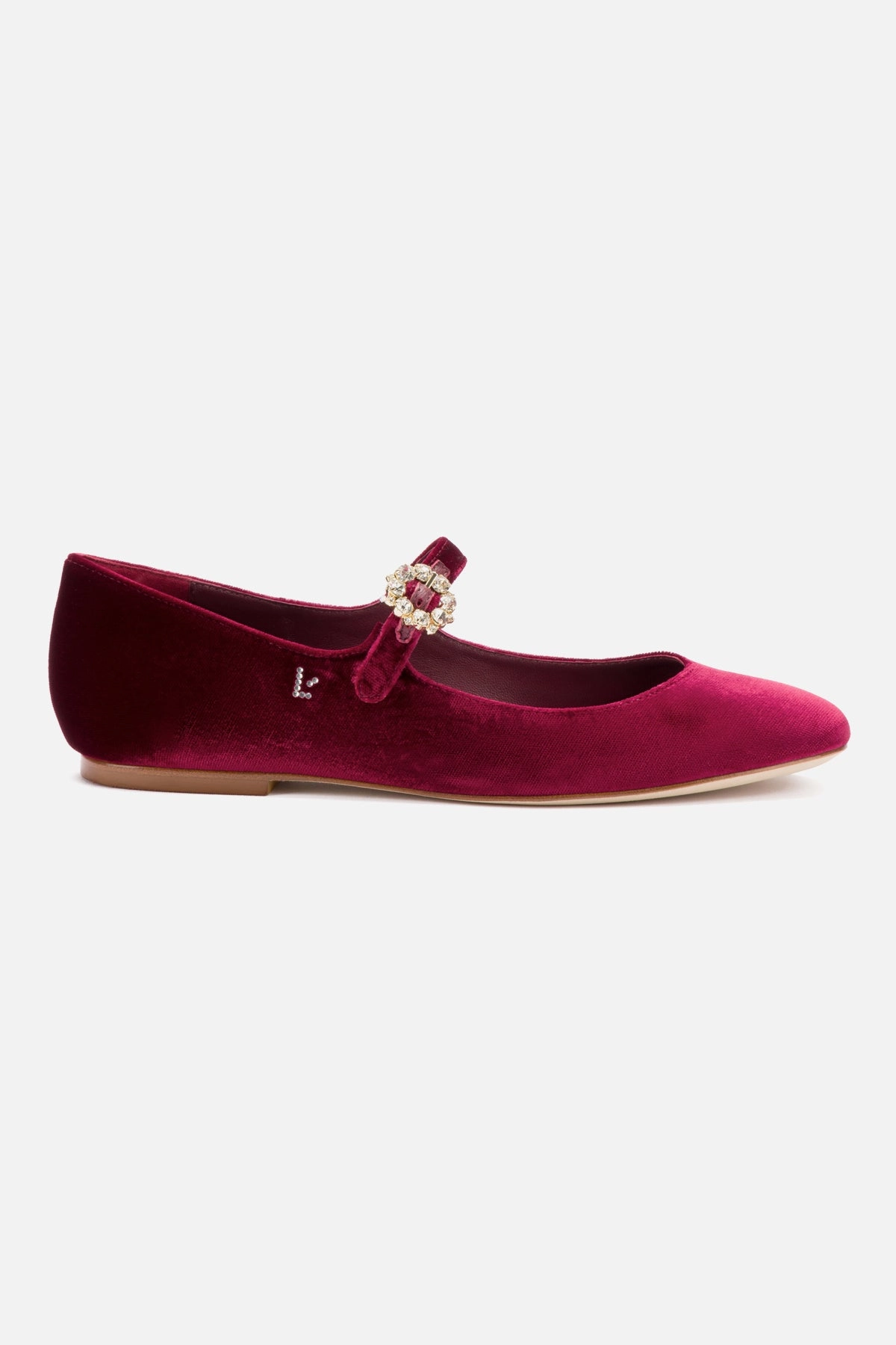 Design Glow Blair Ballet Flat In Wine Velvet
