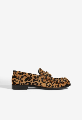 Breathable Lining Patent Look Tyche Calf Hair Flat