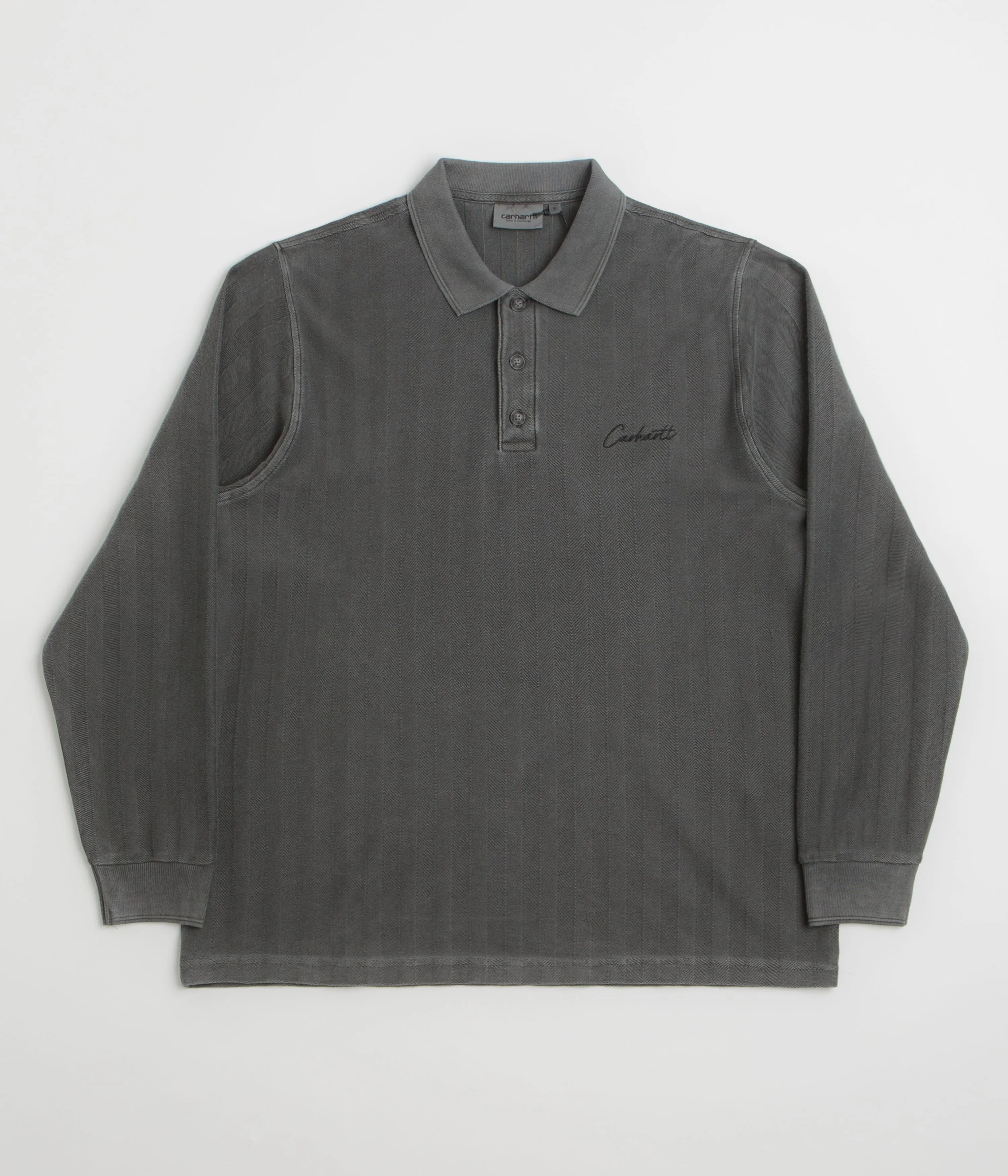 Carhartt Morrison Rugby Shirt - Black Adjustable Cuffs