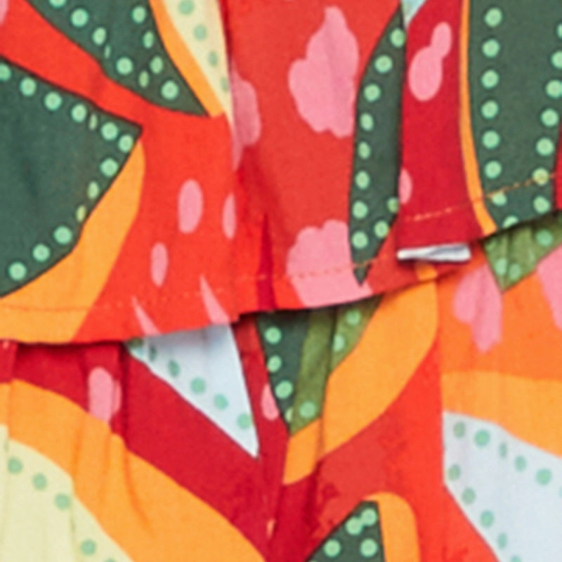 Printed Smock Waist Tiered Skort Maximalist look