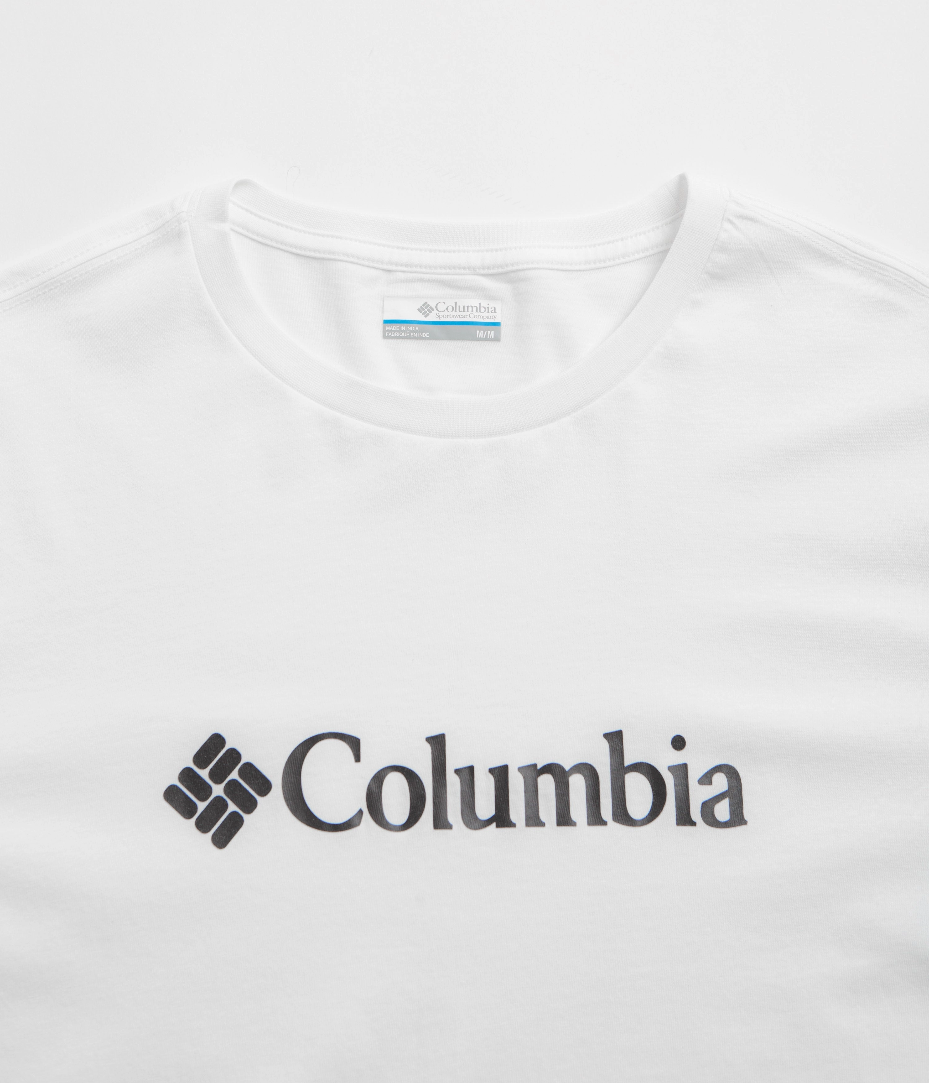 NoSideSeam Columbia CSC Basic Logo Short Sleeve T-Shirt - White