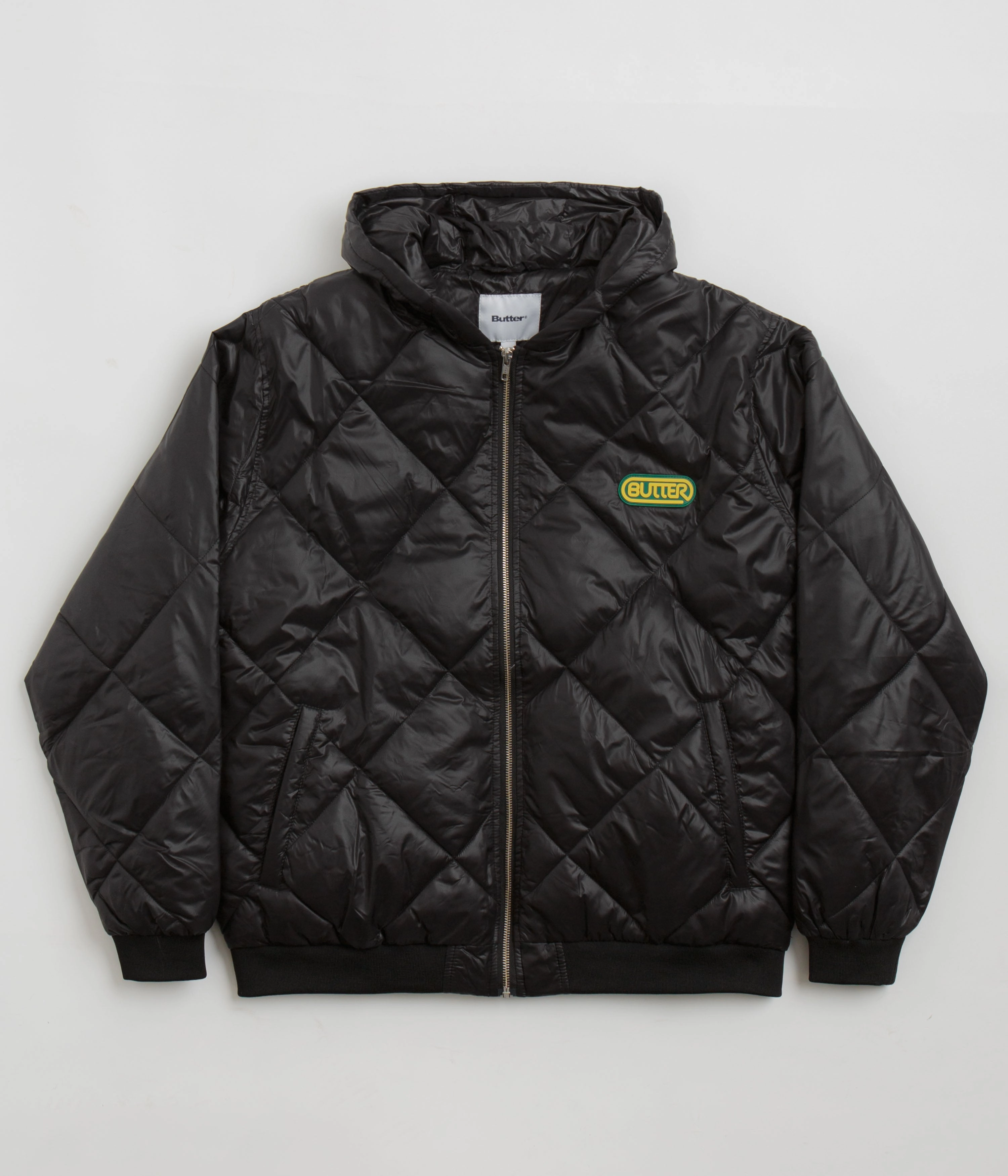 Butter Goods Hooded Work Jacket - Black Compression Fit Design