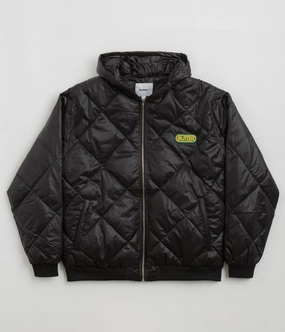 Butter Goods Hooded Work Jacket - Black Compression Fit Design
