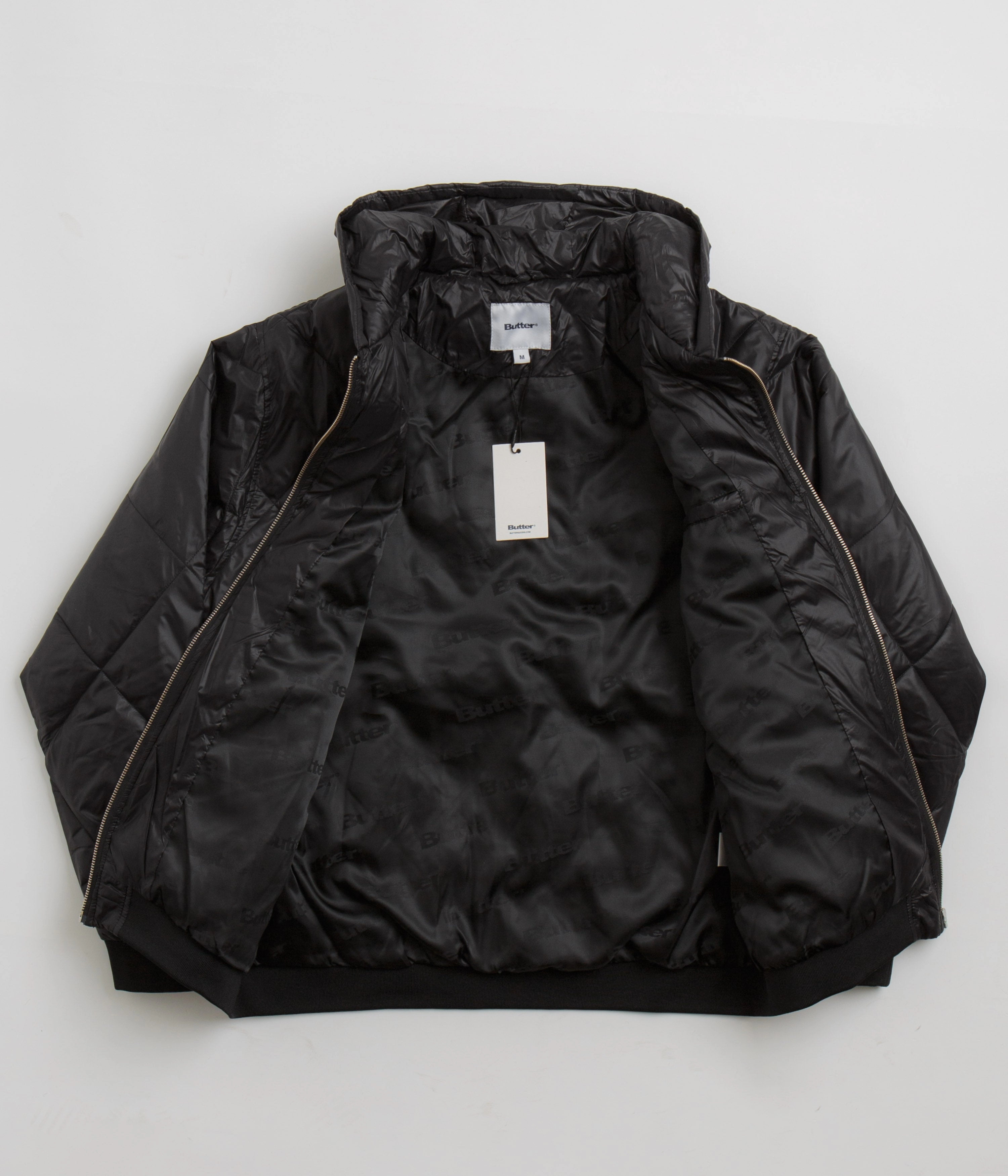 Butter Goods Hooded Work Jacket - Black Stretch Fit