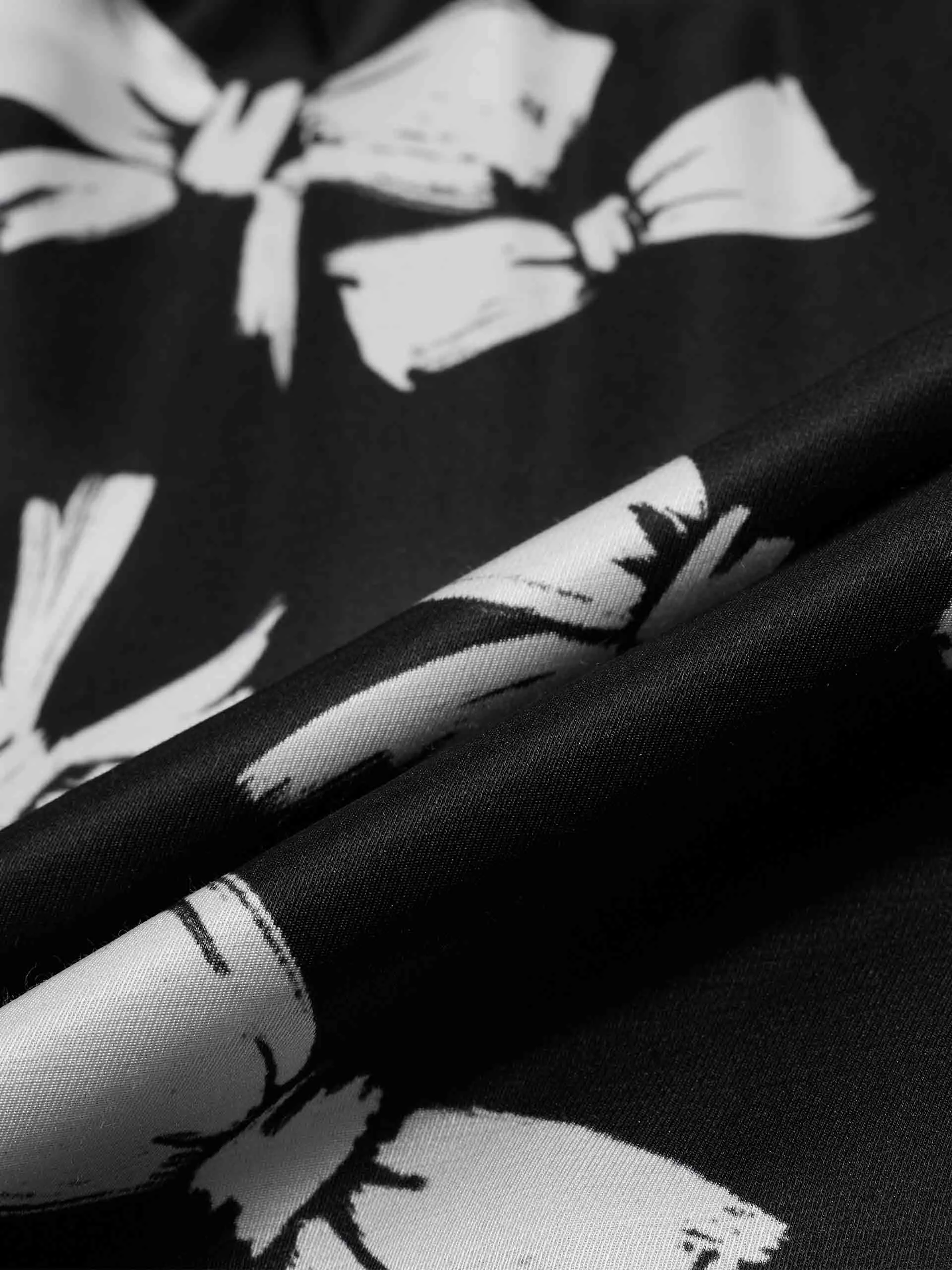 Bowknot Pattern Mini Dress Romantic Bloom