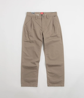 Daily Comfort Fit Vans Skate Loose Pleated Pants - Walnut