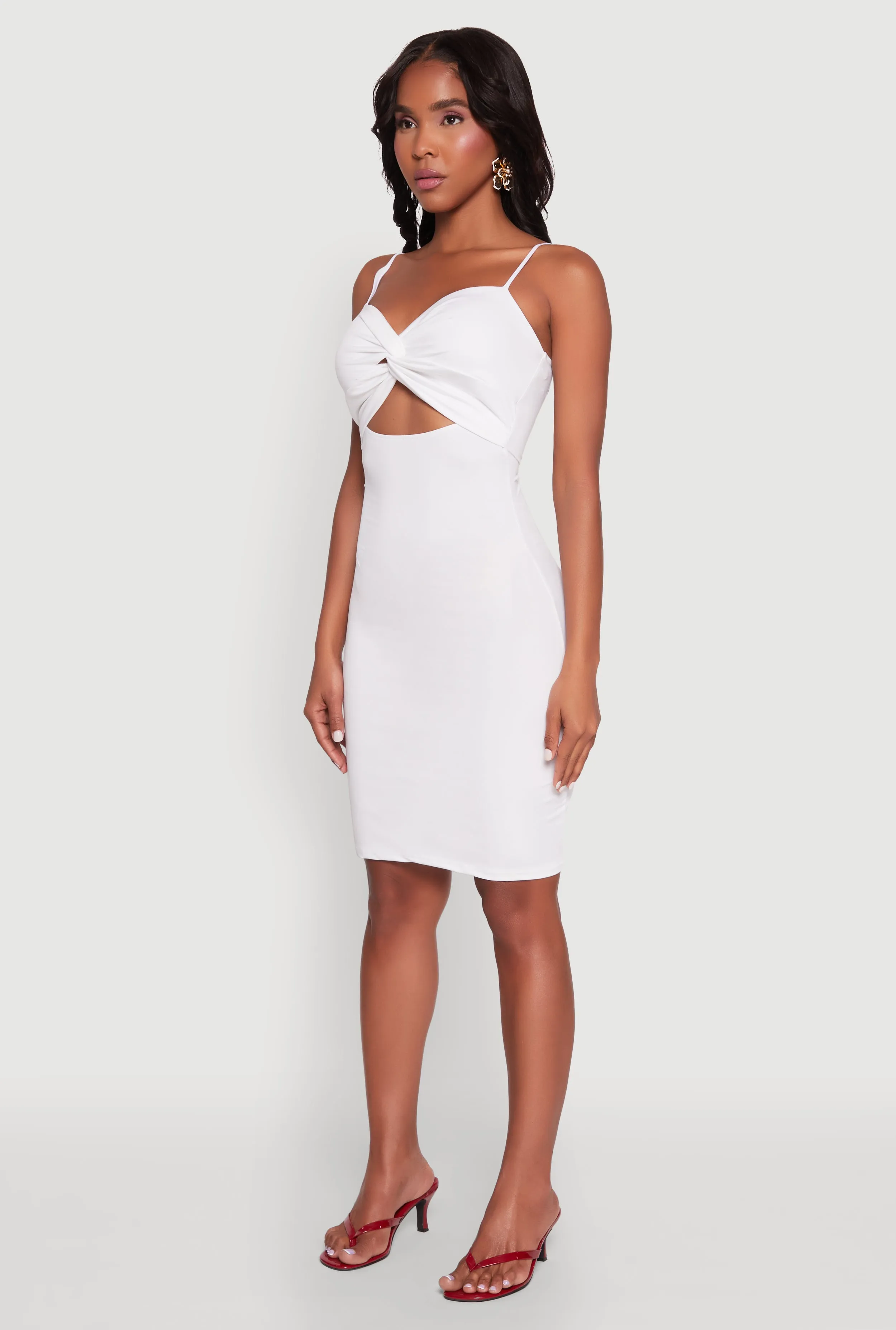 Twist Front Cut Out Dress Classic Wardrobe Piece
