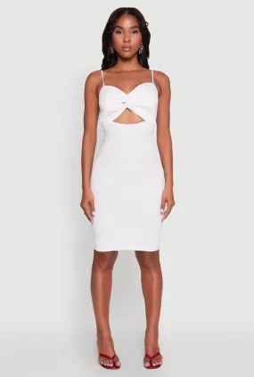 Twist Front Cut Out Dress All-Purpose Comfort