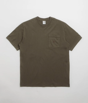 Travel Friendly Soft Feel Polar Pocket T-Shirt - Brown