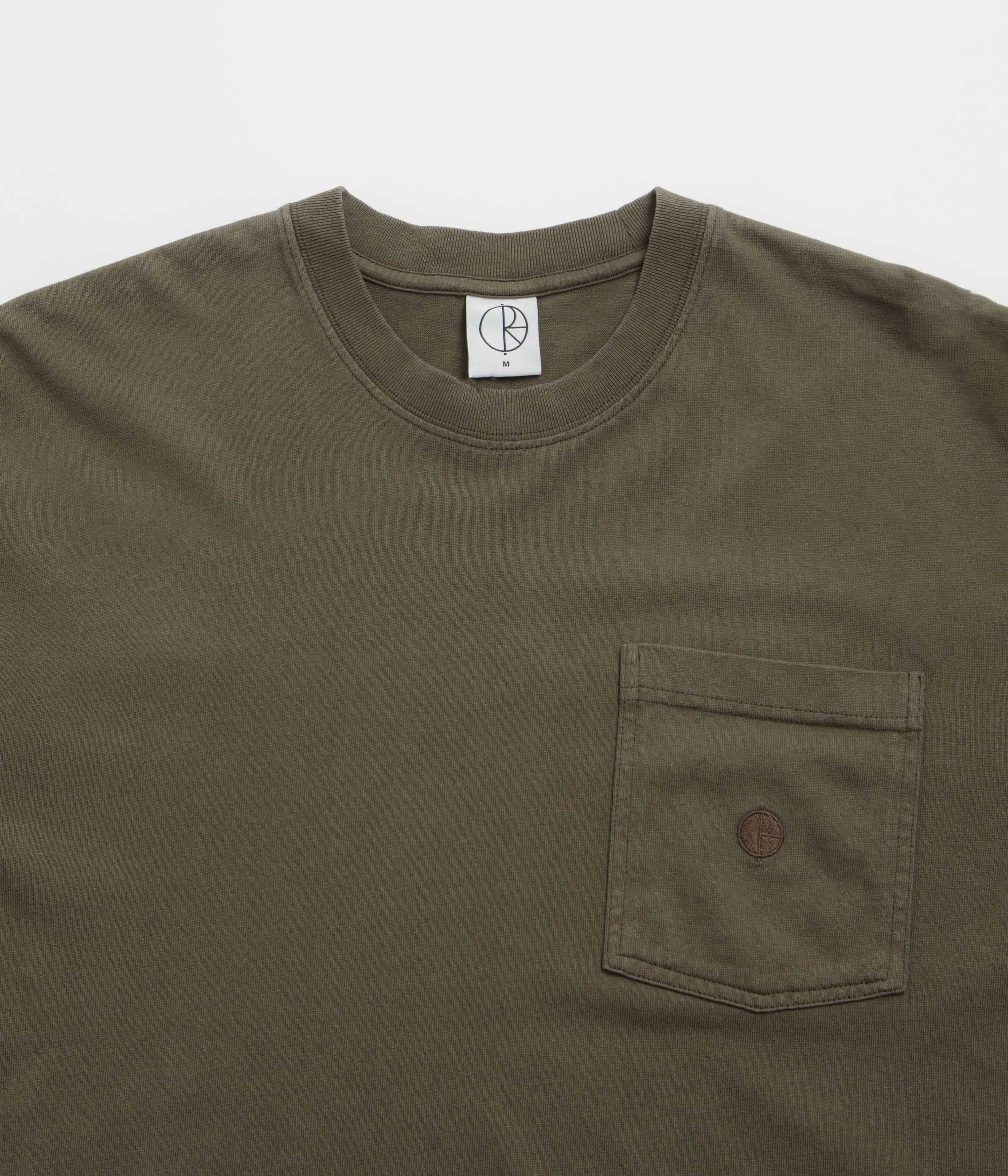 NonIrritating Fabric Chic Comfort Style Polar Pocket T-Shirt - Brown