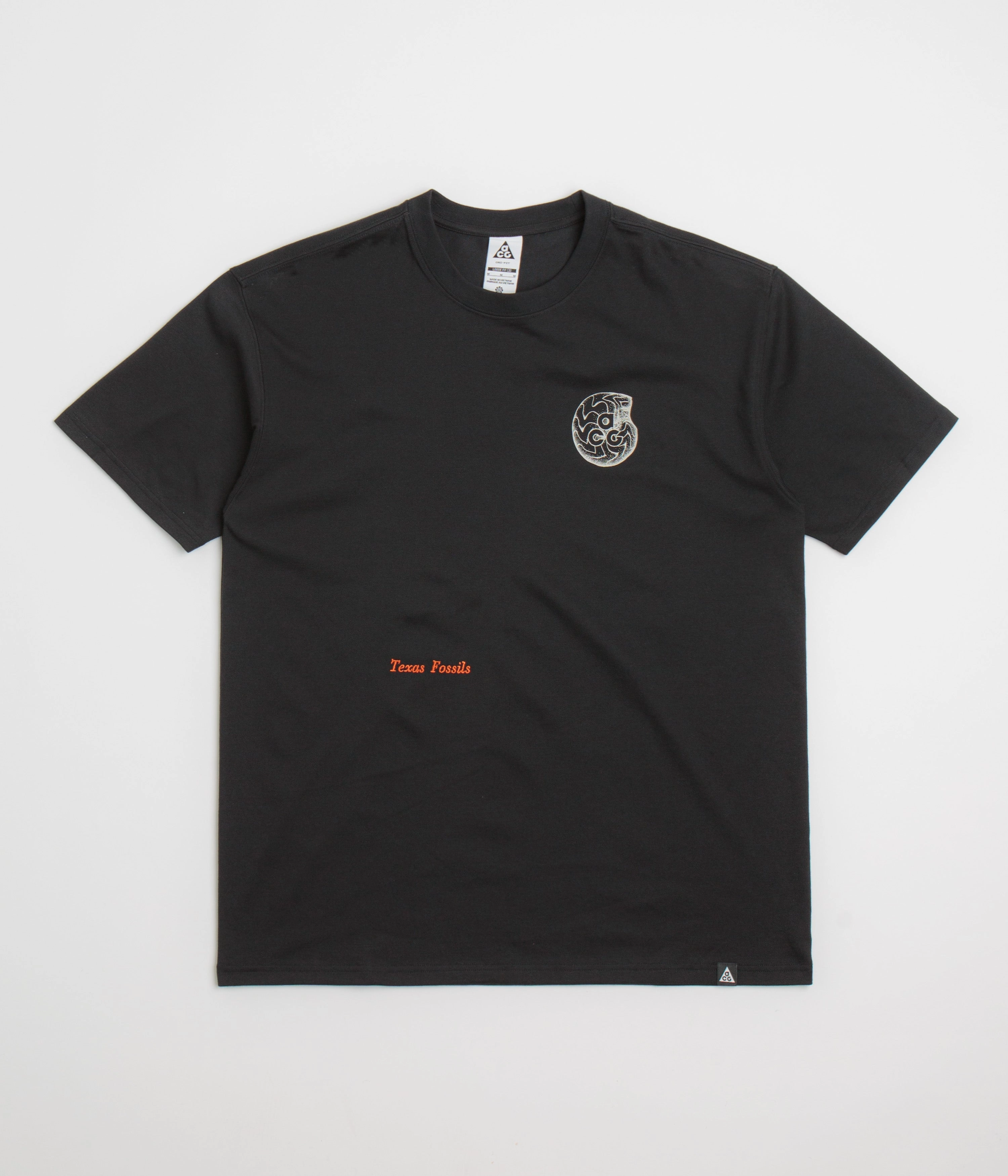 Colorfast Material Classic Crew Neck Nike ACG Fossils T-Shirt - Black