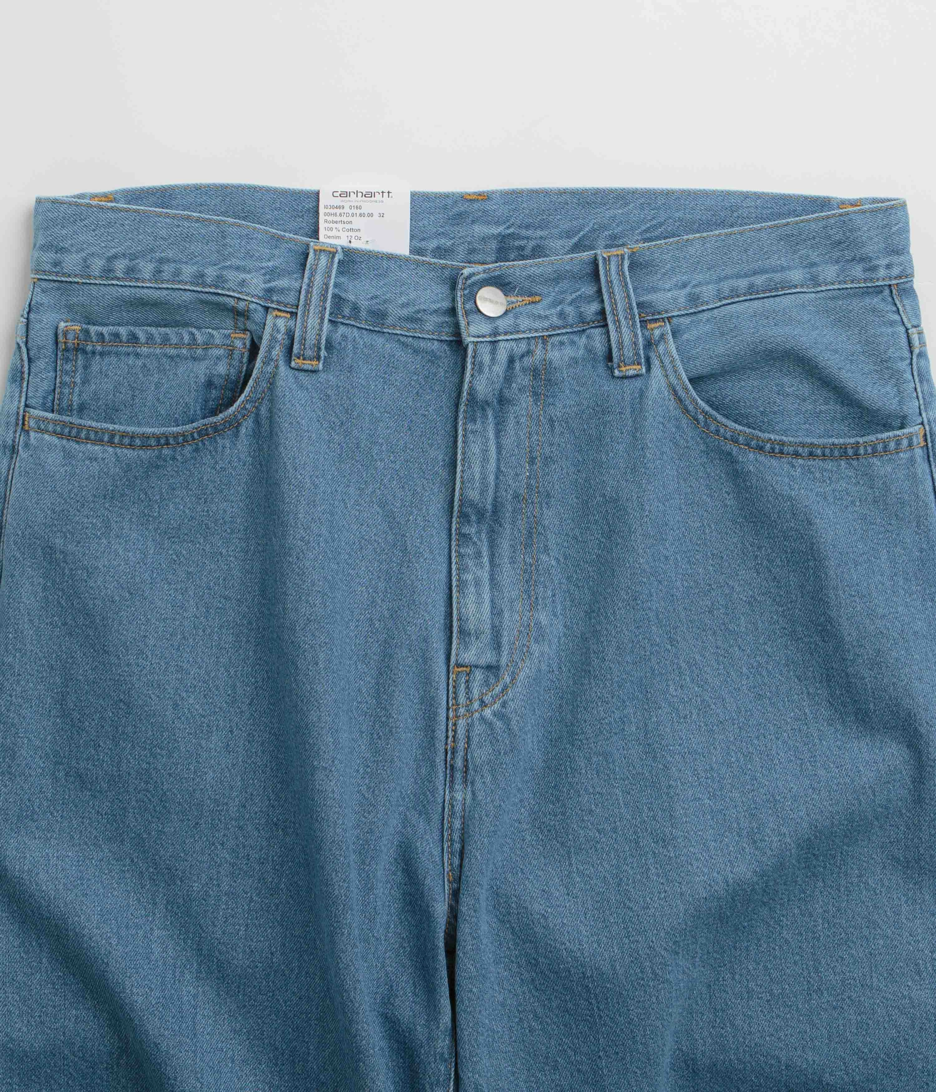 Simple Fit Carhartt Landon Shorts - Blue Heavy Stone Wash