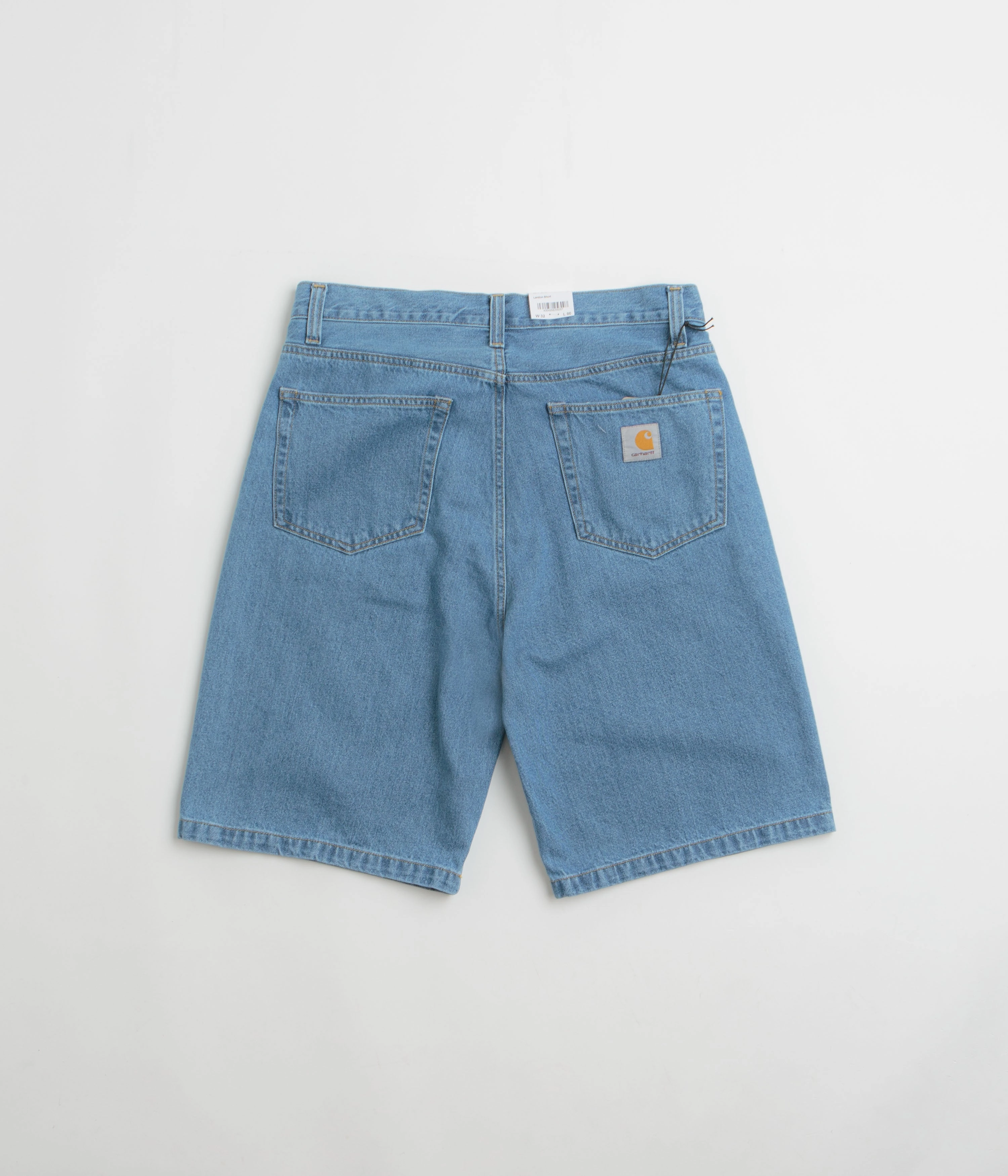 Carhartt Landon Shorts - Blue Heavy Stone Wash Day Fit Wedges