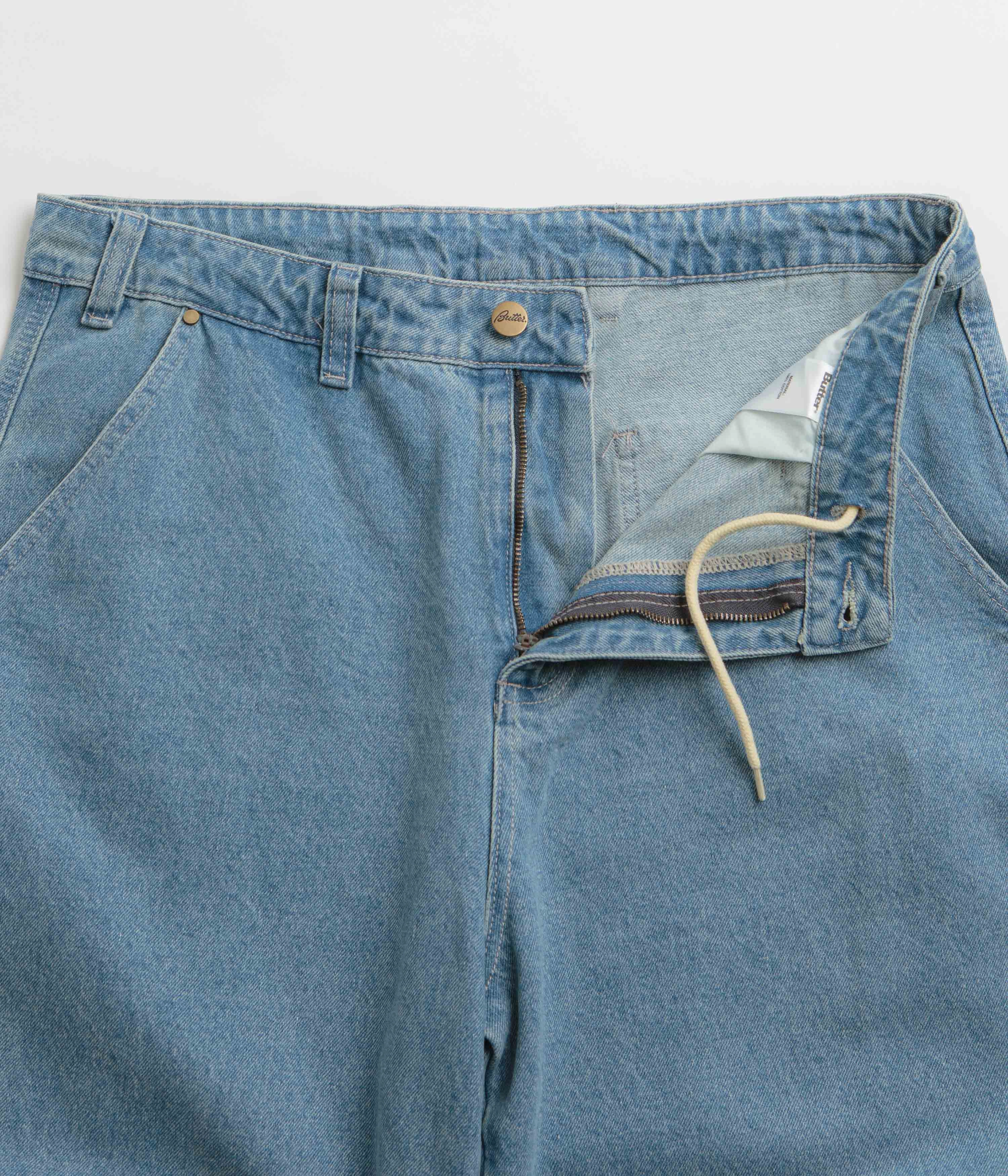 Butter Goods Work Pants - Washed Indigo Moisture Wicking Fabric