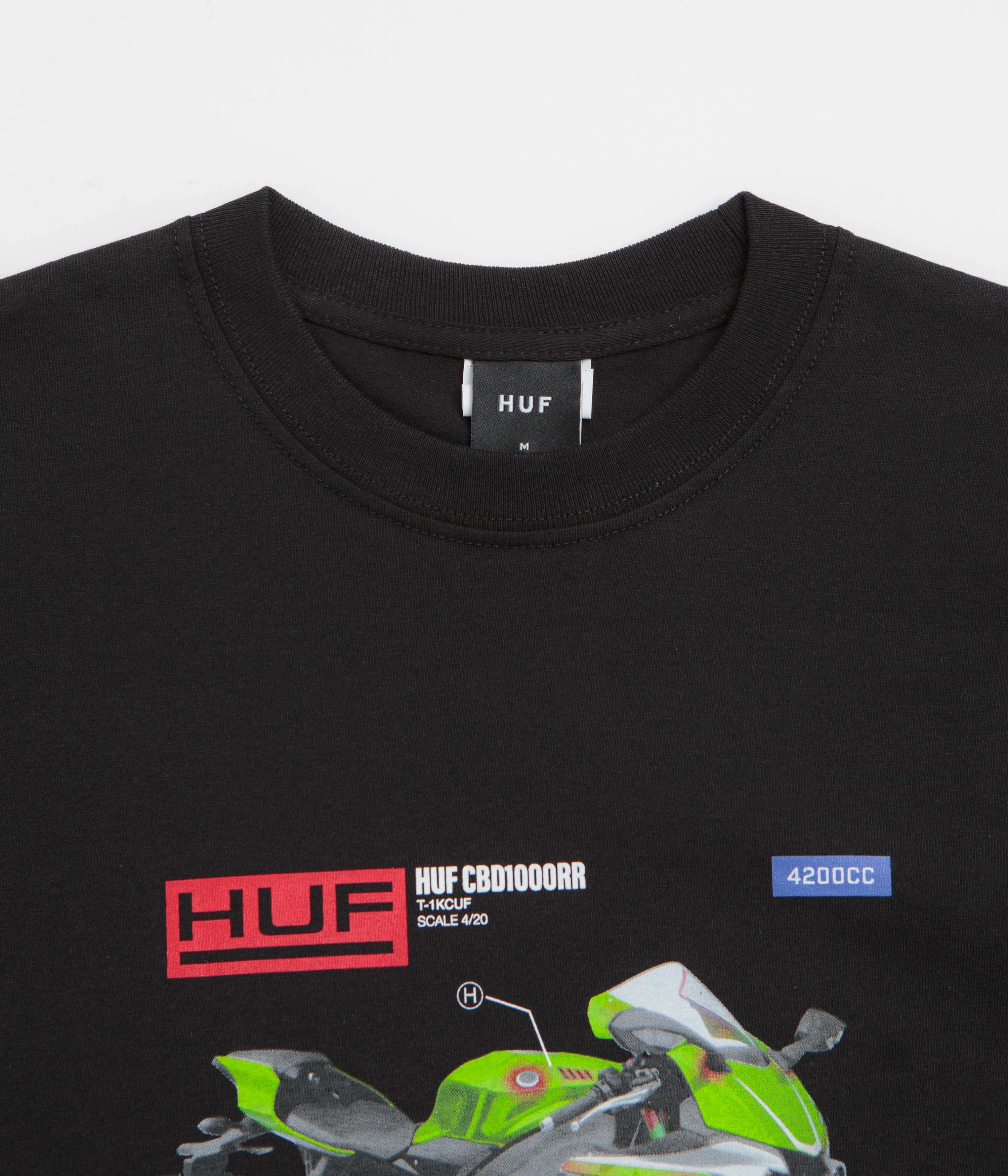 Thermoregulating Fabric Relaxed Everyday Wear HUF 420 CC T-Shirt - Black
