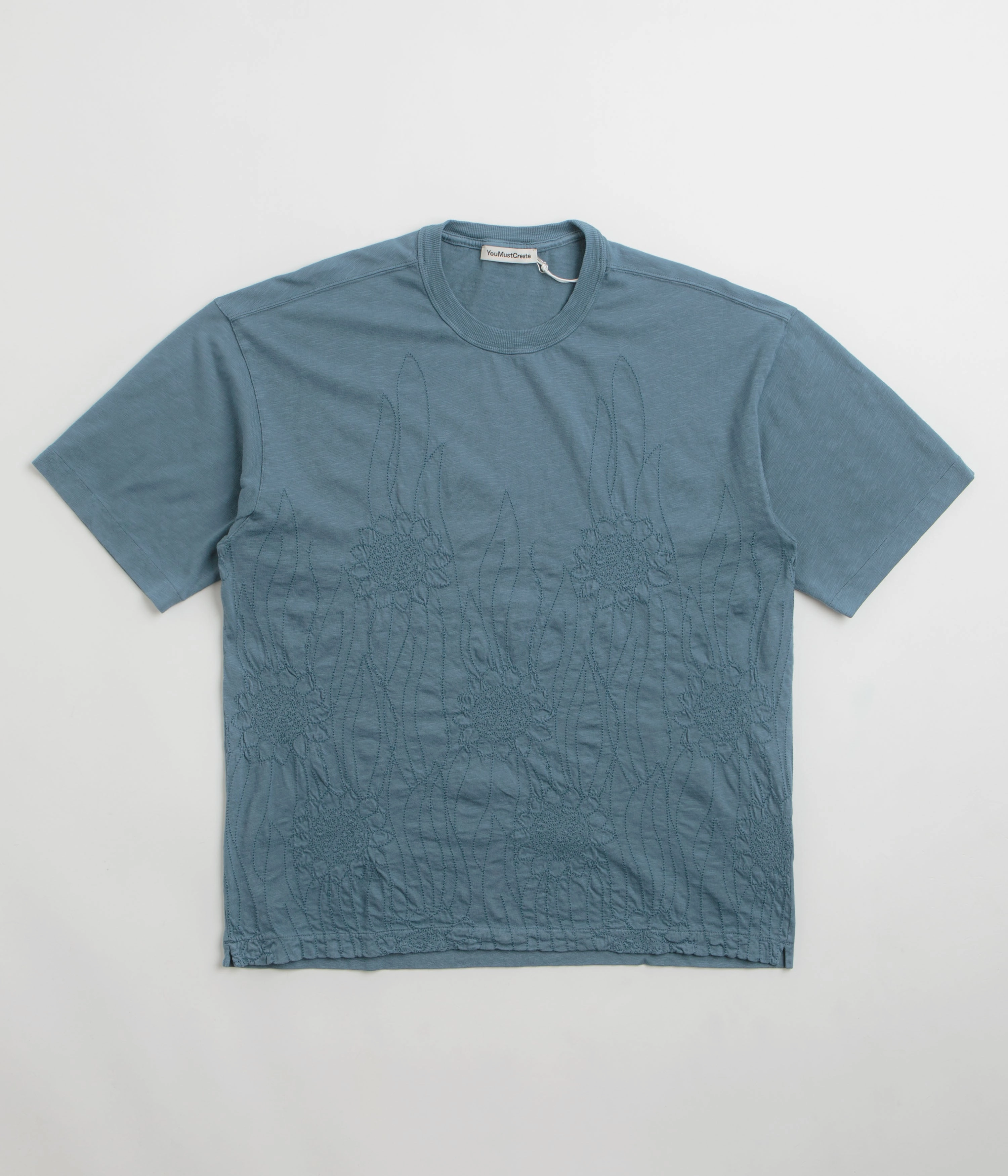 teenagers' YMC Sunflower Triple T-Shirt - Blue Steel