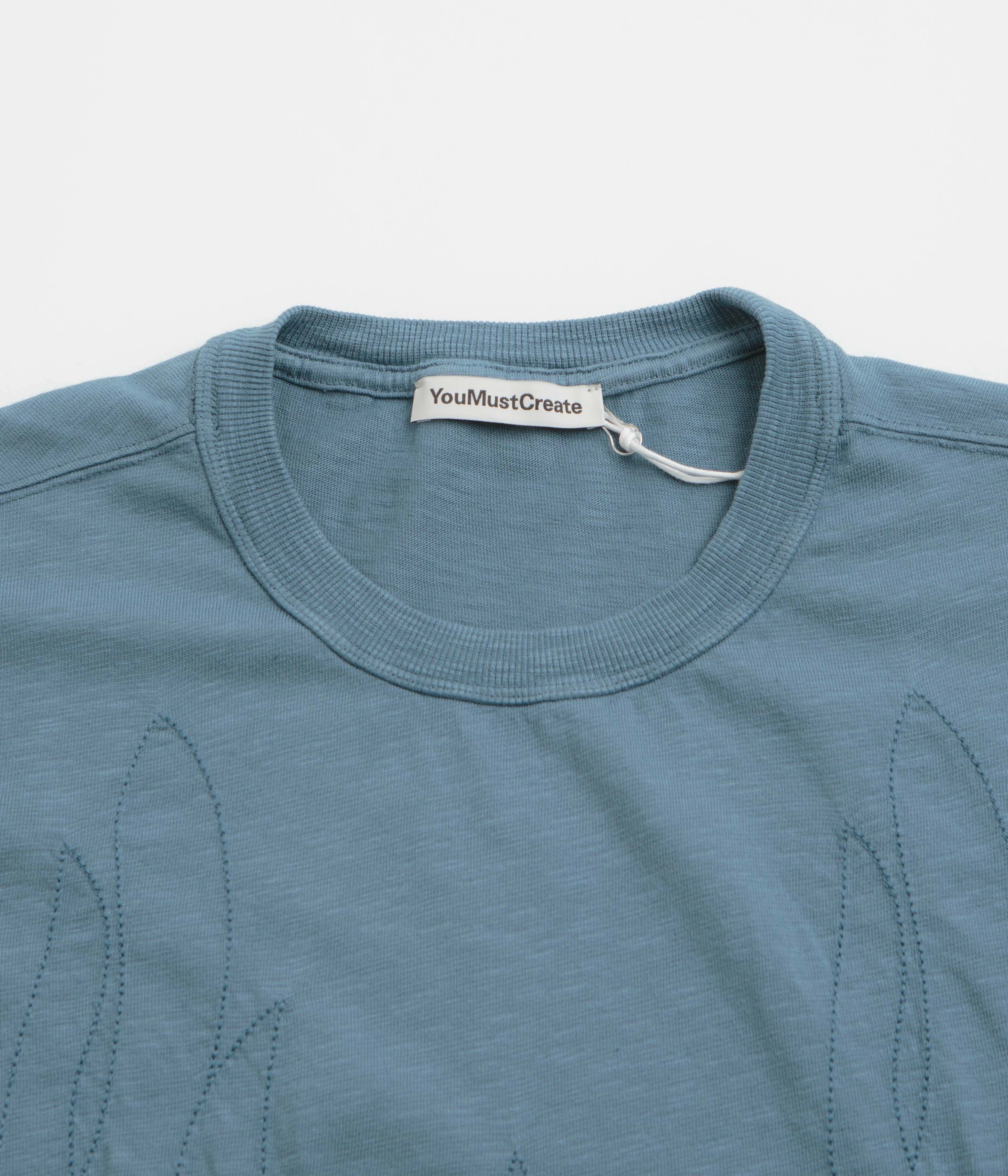YMC Sunflower Triple T-Shirt - Blue Steel Soft Feel OdorResistant