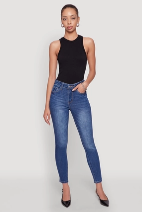 WAX Five Pocket Solid Skinny Jeans Festival Outfit Urban Explorer Body Fit Ready