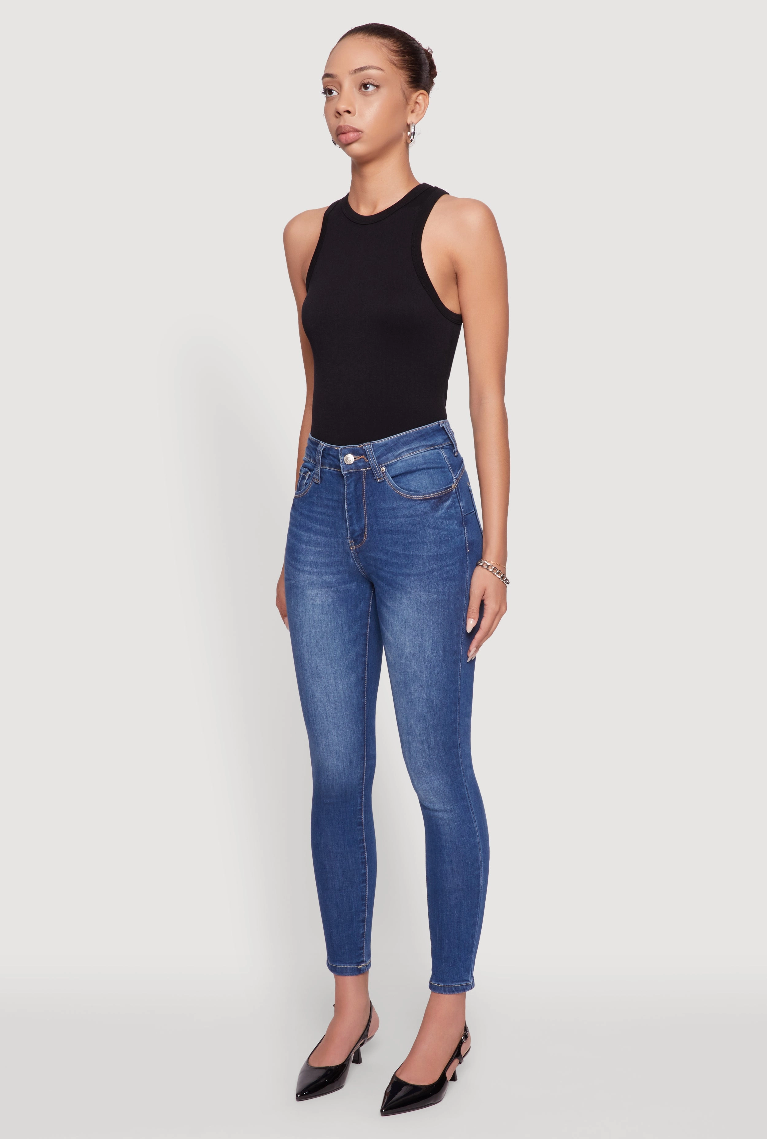 WAX Five Pocket Solid Skinny Jeans Versatile Outfit Reliable Fit