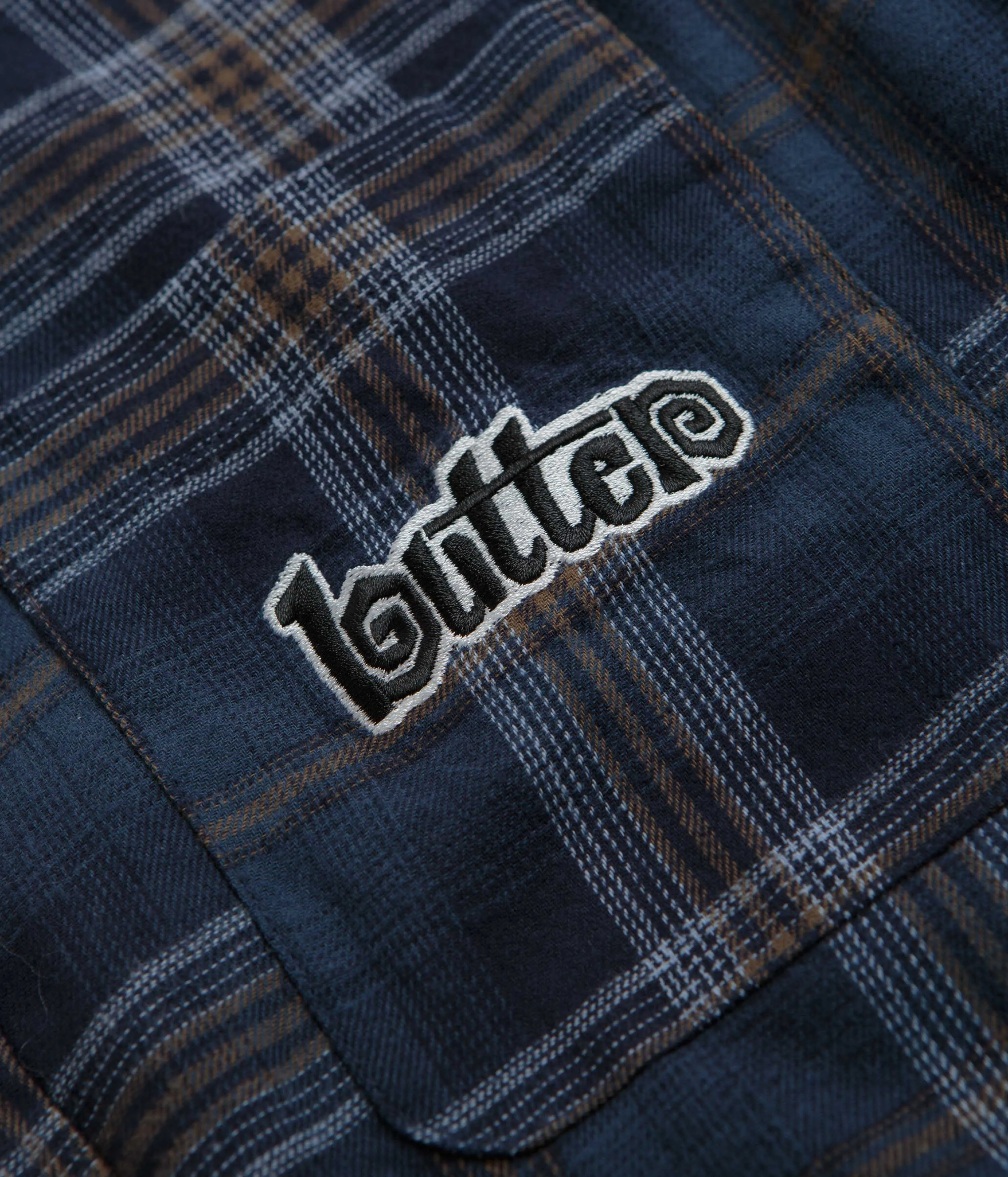 Smart Look networking event Butter Goods Swirl Plaid Shirt - Navy / White