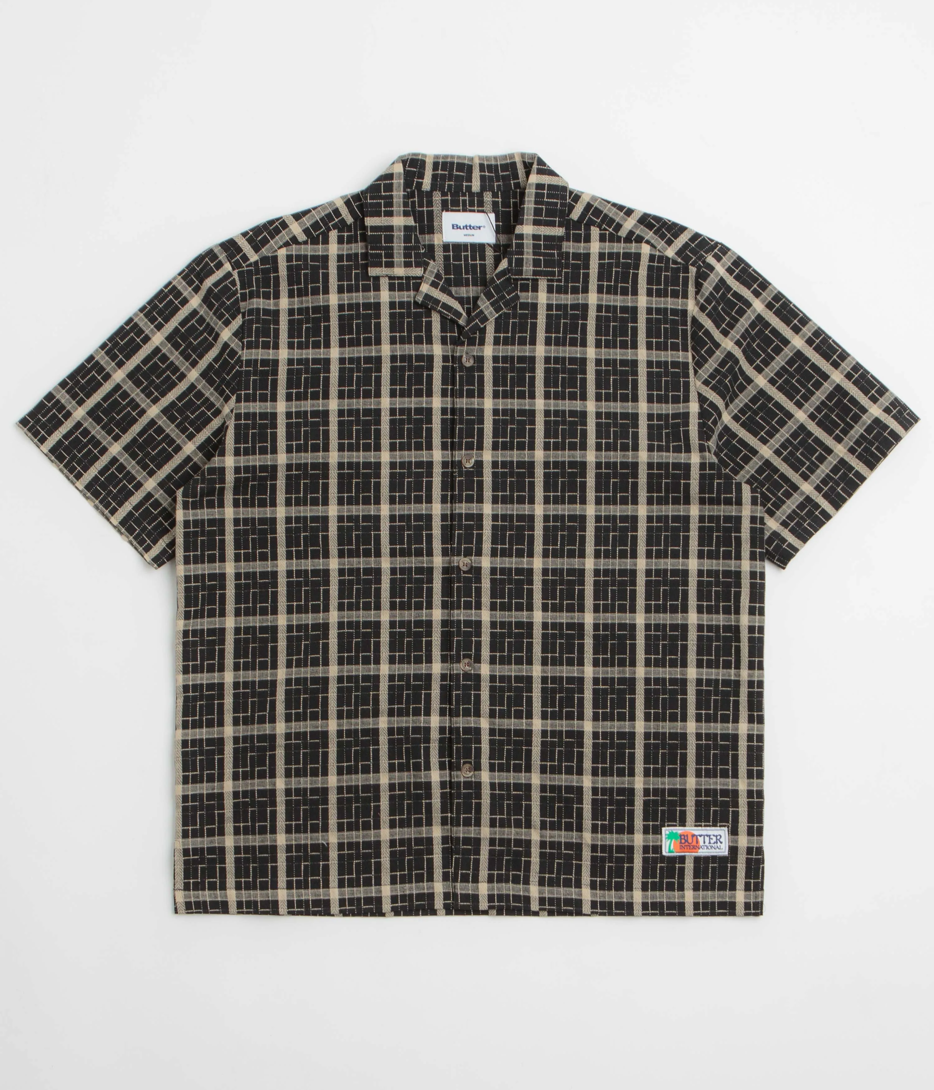 Butter Goods Vacation Short Sleeve Shirt - Black Lightweight Comfort