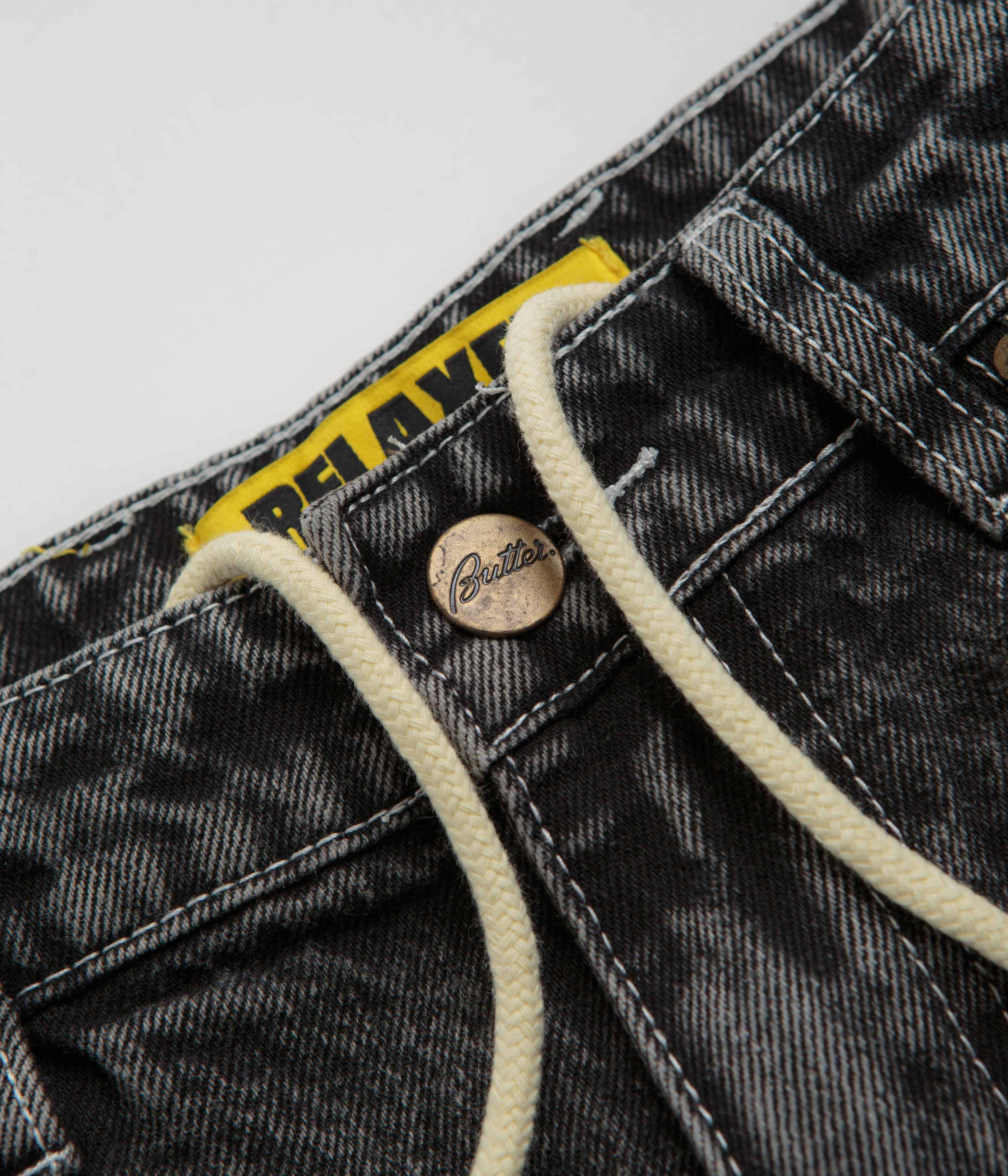 Butter Goods Art Jeans - Washed Black Body-Hugging Fit