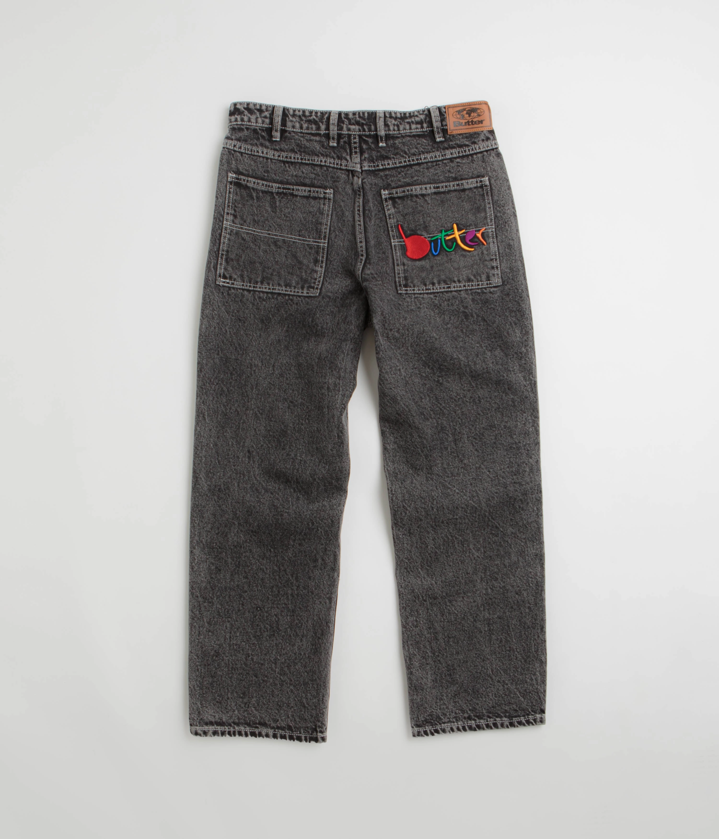 Non Binding Cuffs Comfy Wardrobe Butter Goods Art Jeans - Washed Black
