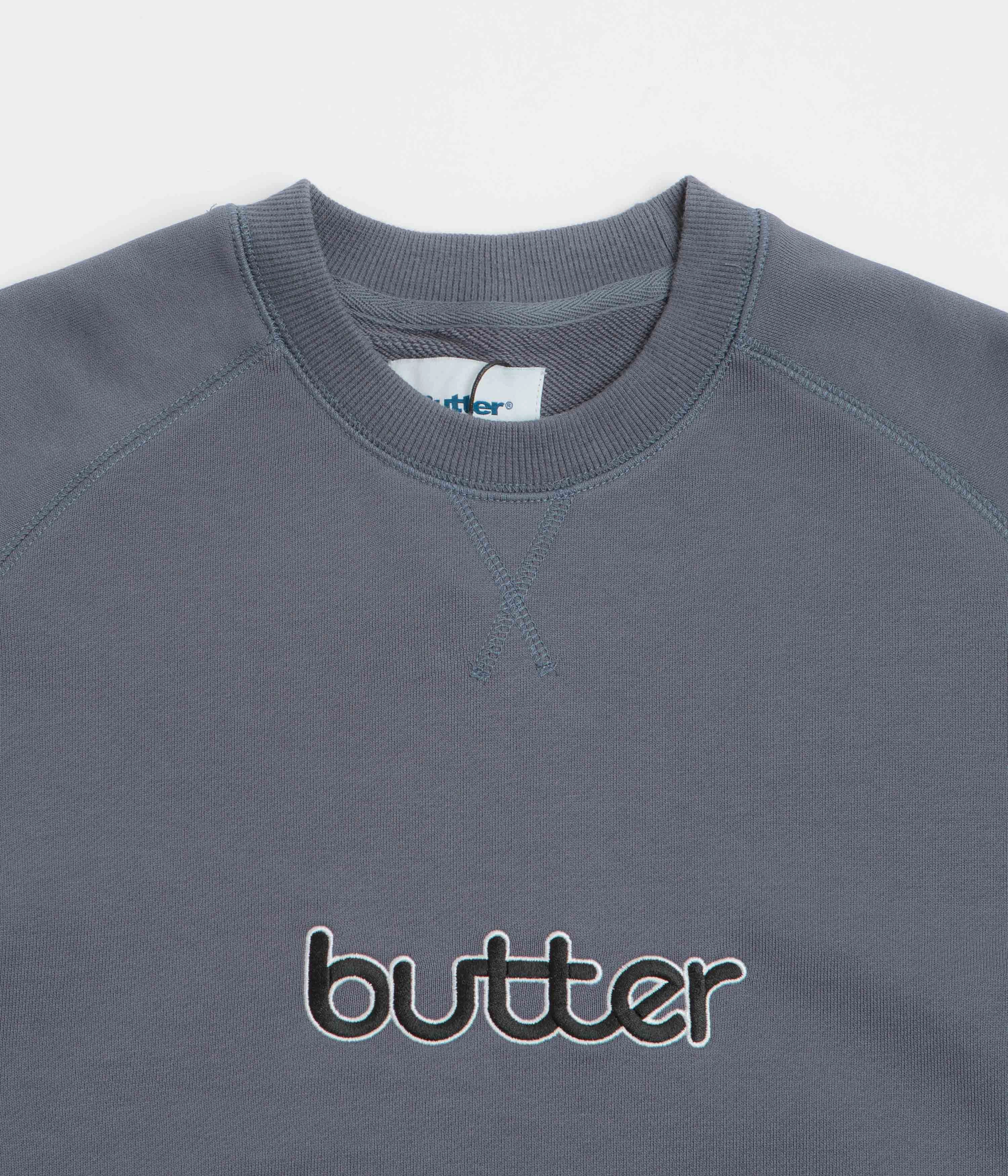 Fashion Forward Wear Butter Goods Aspect Crewneck Sweatshirt - Slate / Denim